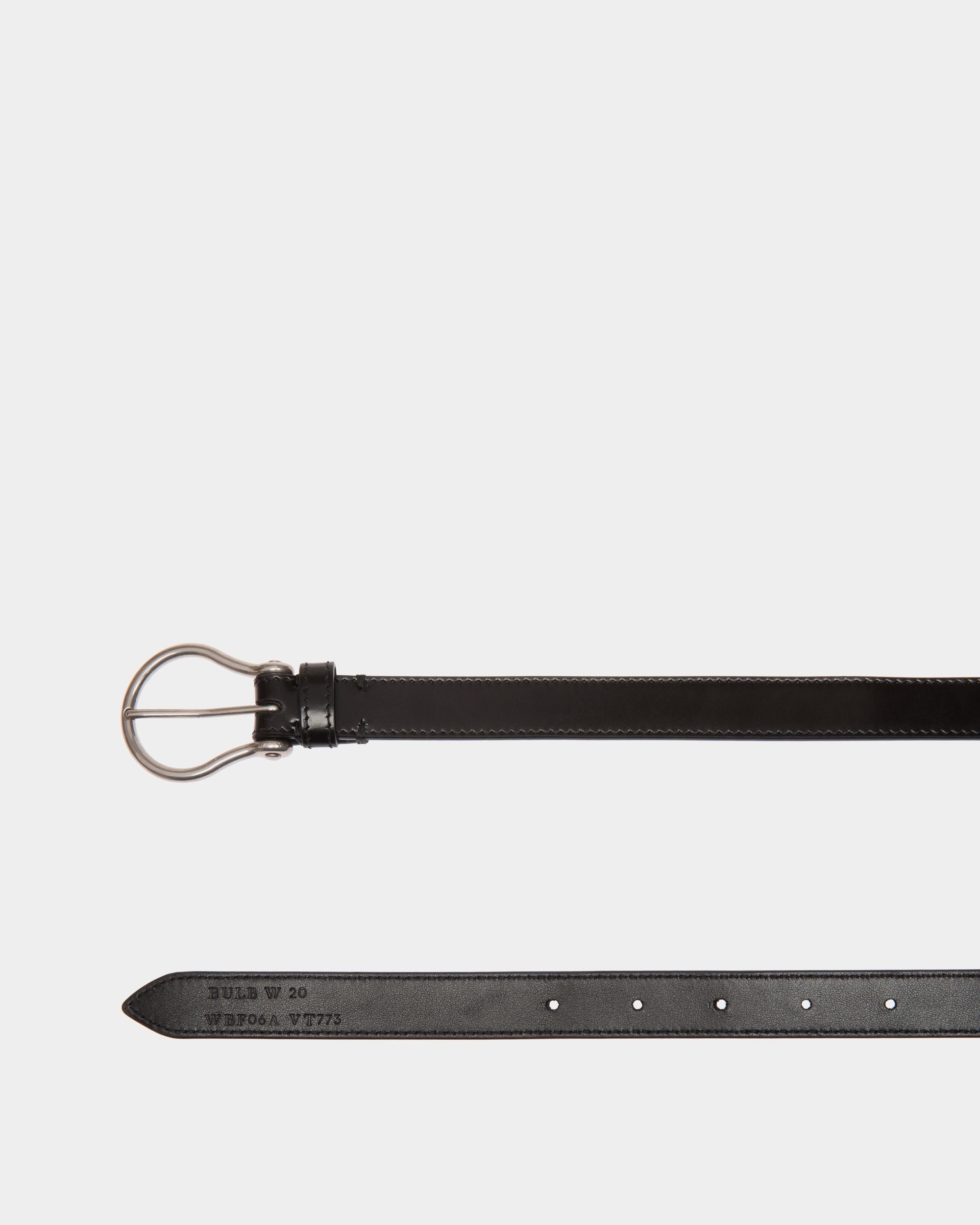 Ray Belt in Black Leather - Men's - Bally - 02