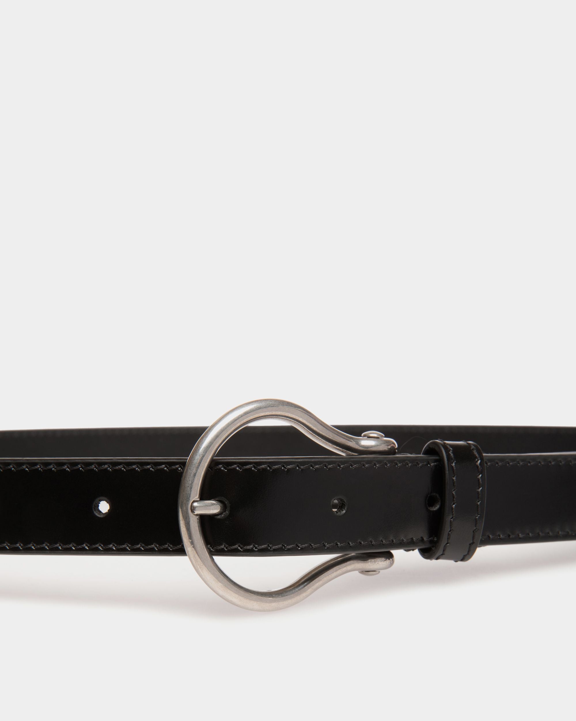Ray Belt in Black Leather - Men's - Bally - 03