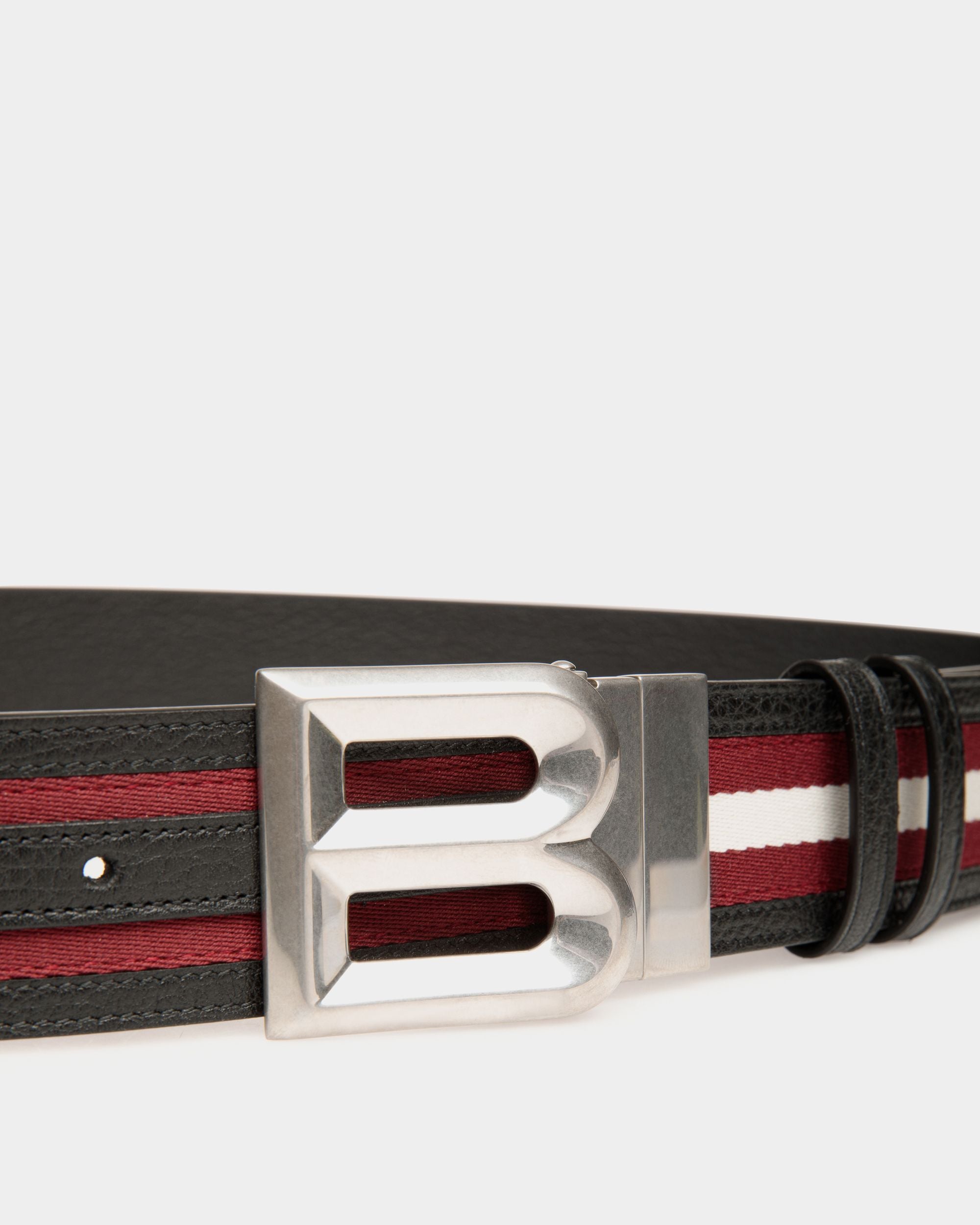 Cinturón Reversible B Bold 40 Mm De Tela Y Piel - Hombre - Bally - 04