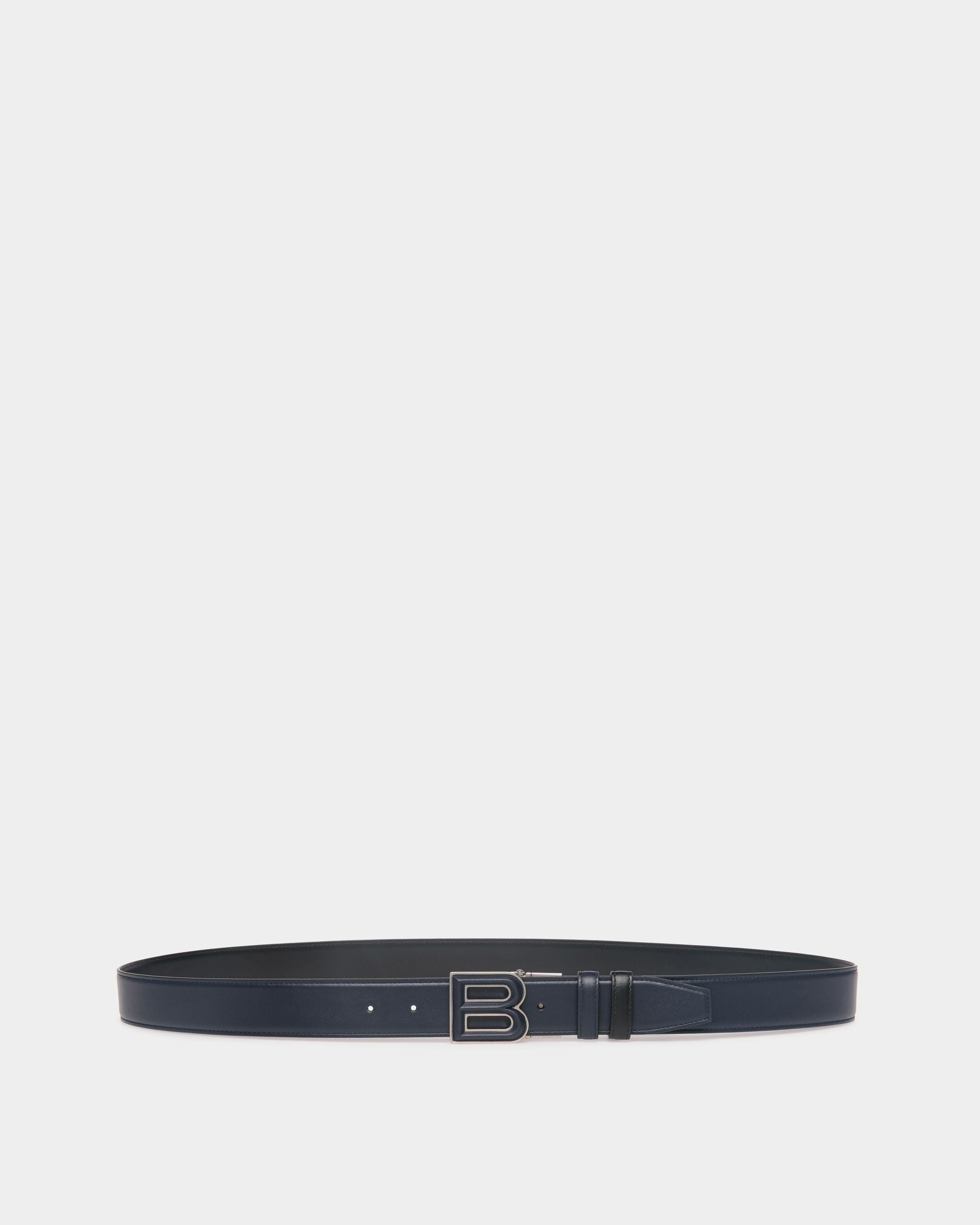Cinturón Reversible Y Ajustable B Bold 35 Mm De Piel Navy Blue Y Negra - Hombre - Bally - 01