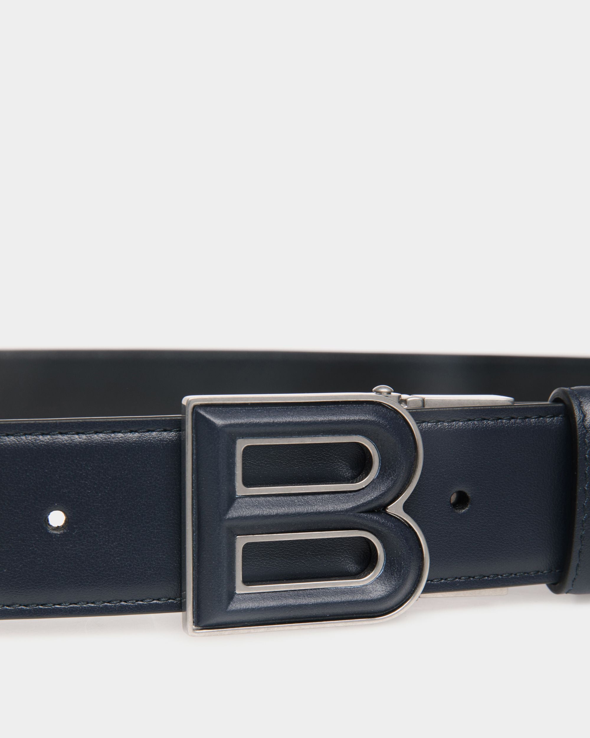 Cinturón Reversible Y Ajustable B Bold 35 Mm De Piel Navy Blue Y Negra - Hombre - Bally - 03