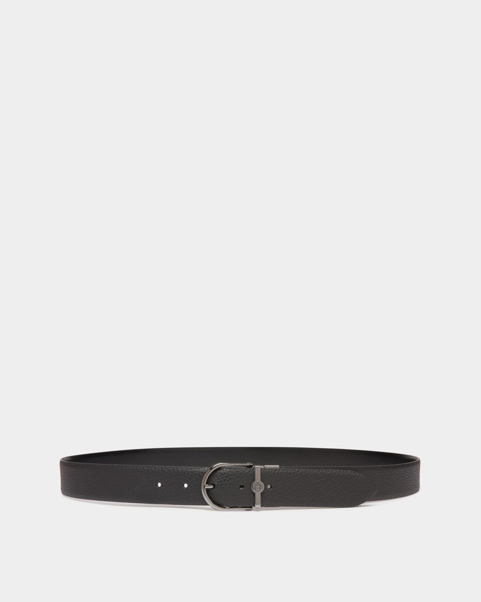 Cinturón Reversible Hanky De 35 Mm De Piel Negra - Hombre - Bally - 01
