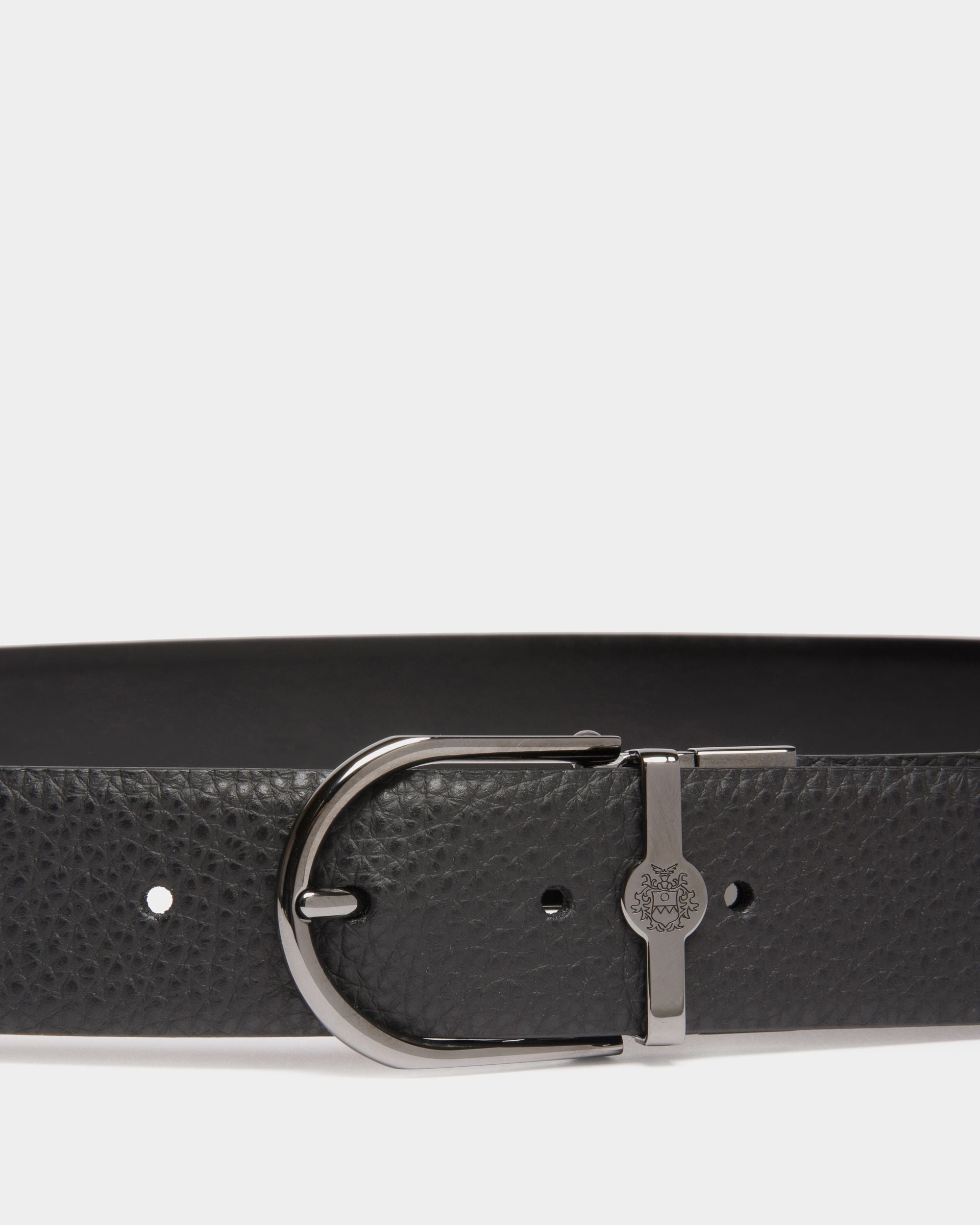 Cinturón Reversible Hanky De 35 Mm De Piel Negra - Hombre - Bally - 04