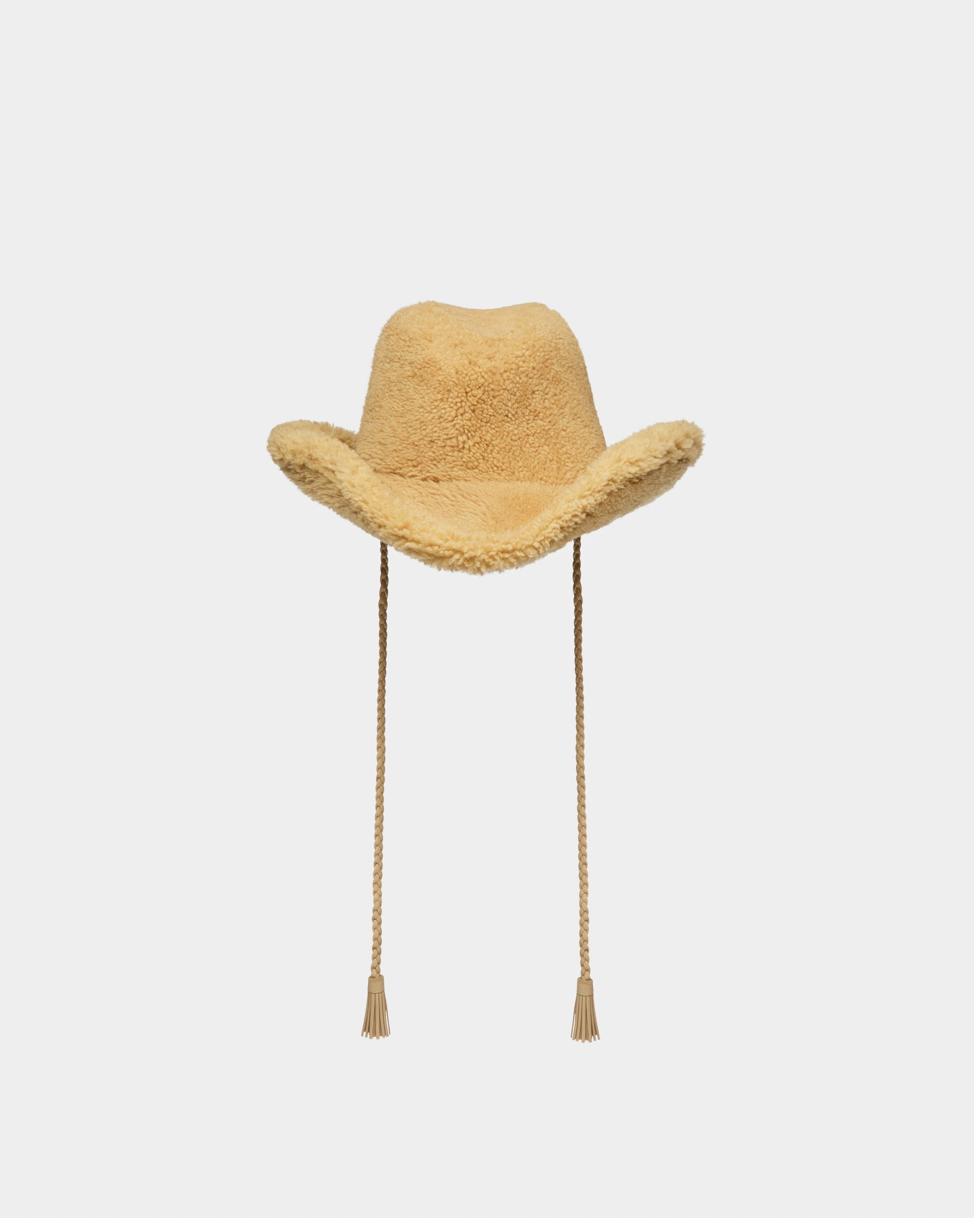 Sombrero De La Colección Curling De Borreguillo Camel - Hombre - Bally - 01