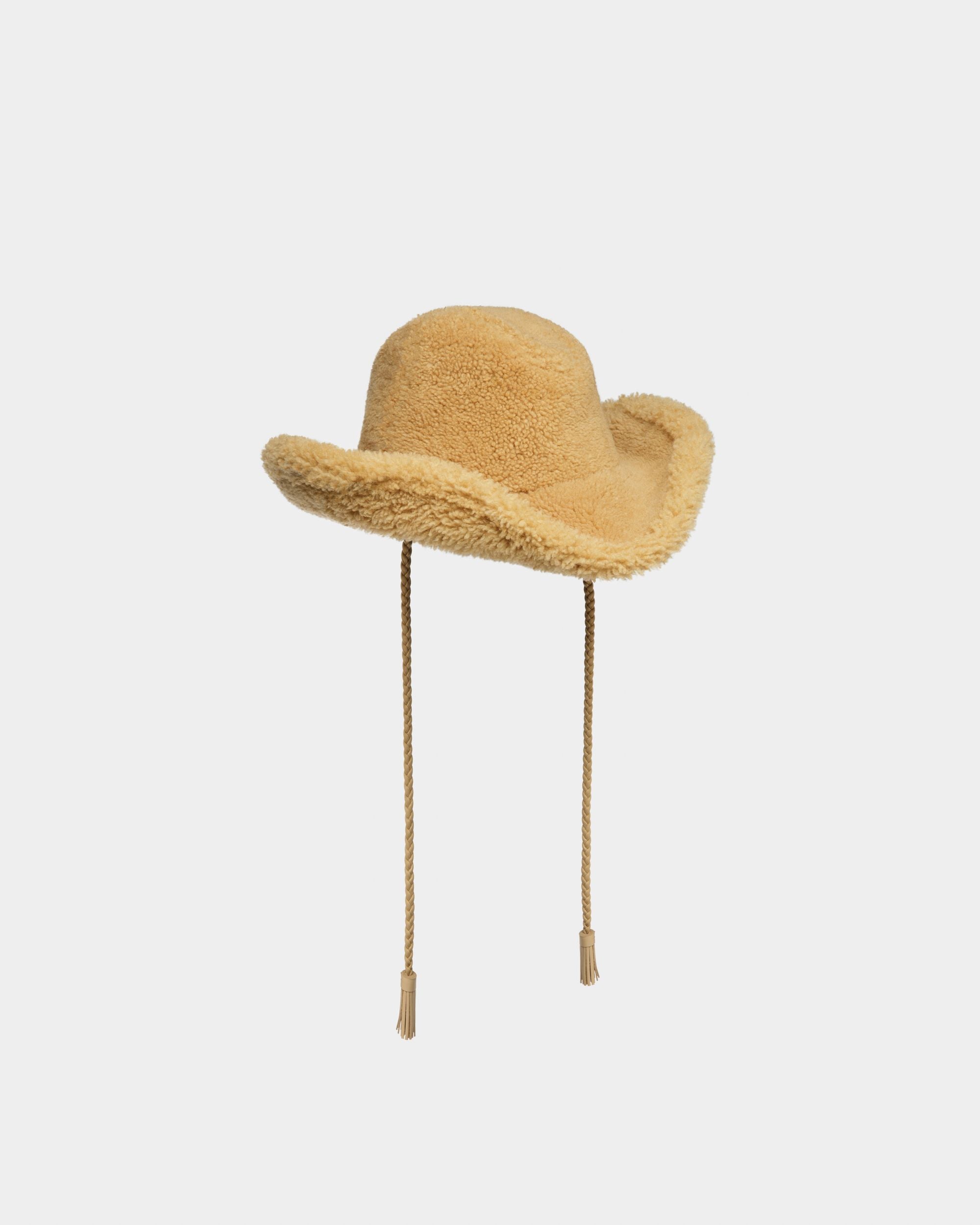 Sombrero De La Colección Curling De Borreguillo Camel - Hombre - Bally - 02