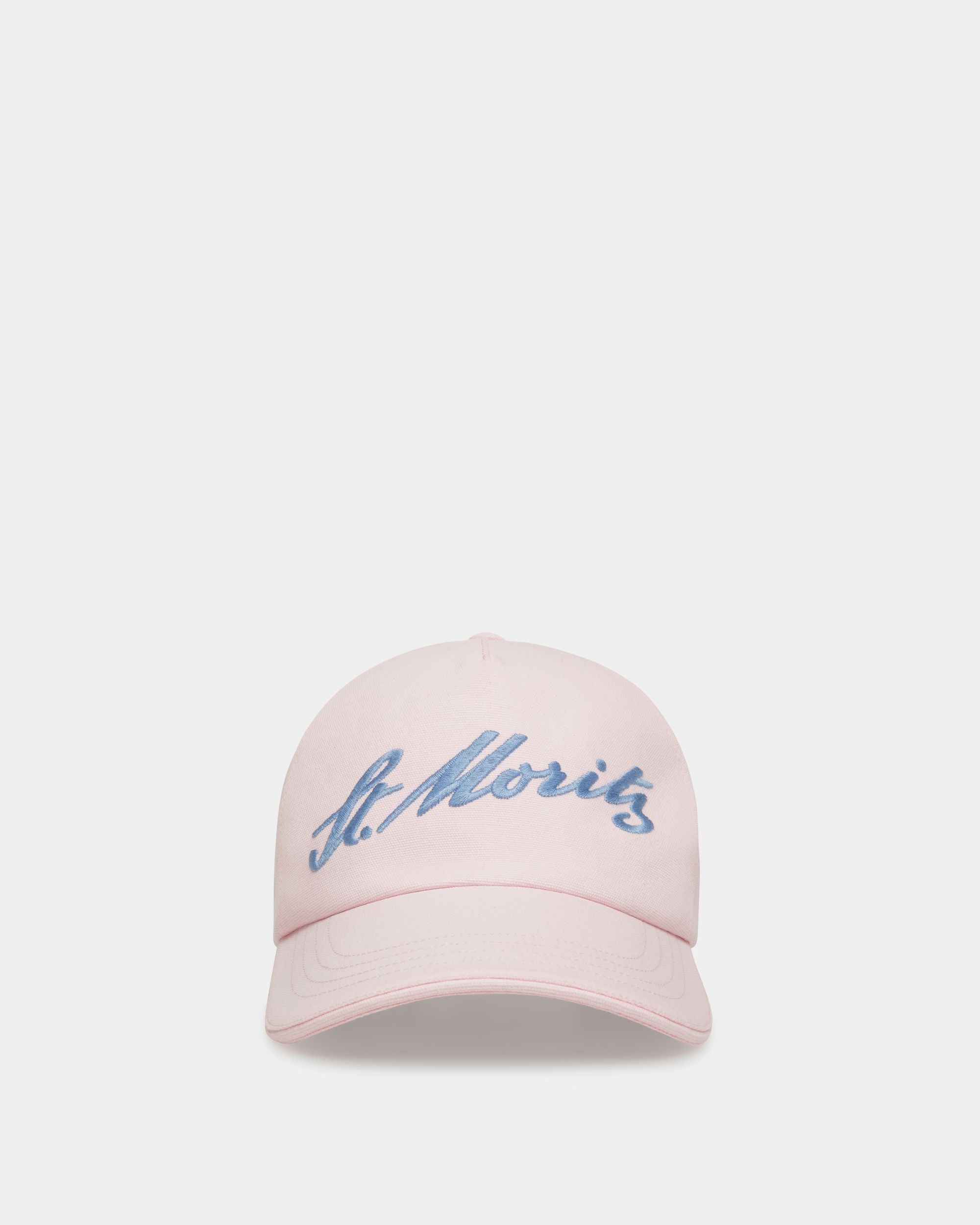 Curling Collection Baseball Hat in Pink Cotton - Men's - Bally - 01