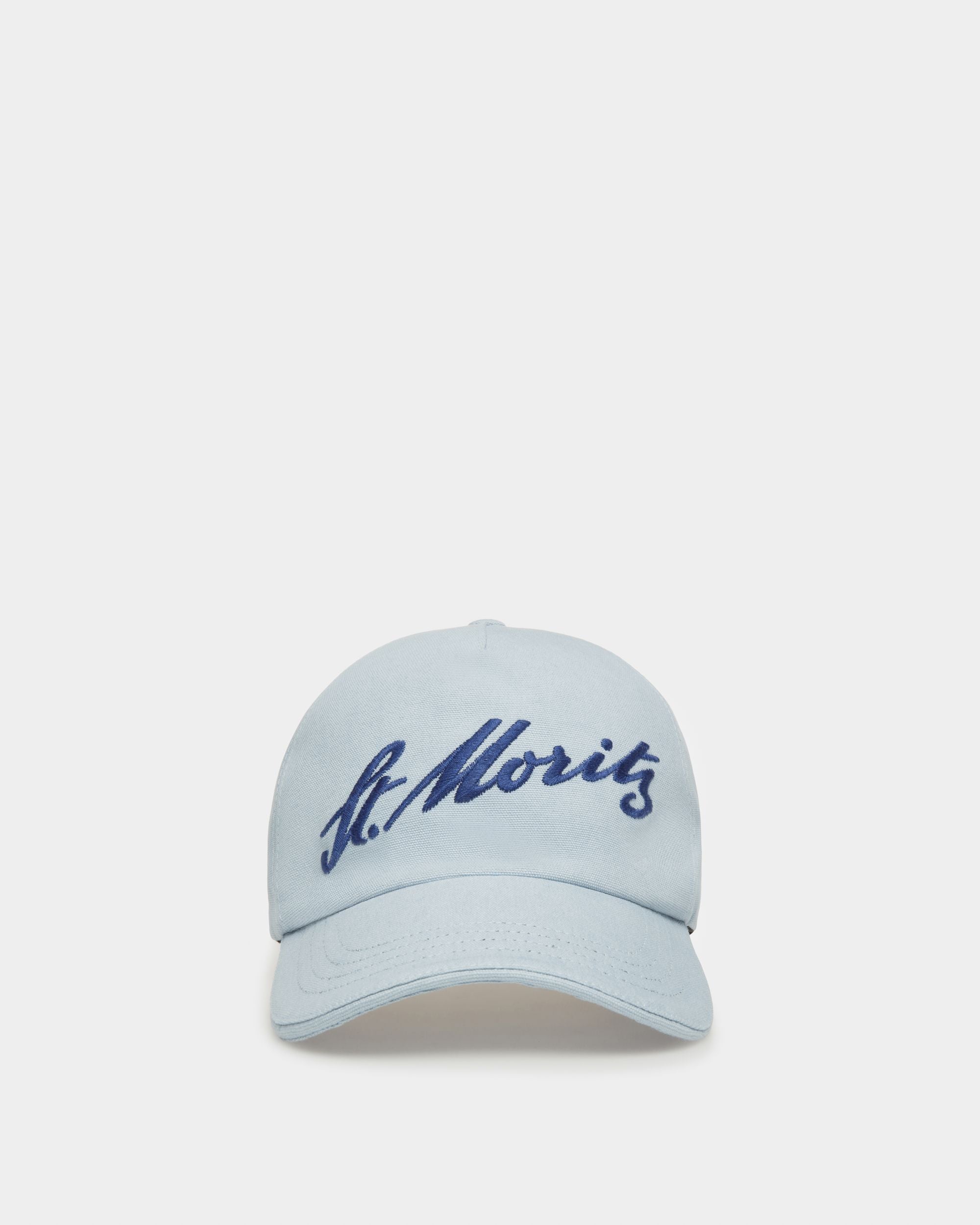 Gorra De La Colección Curling De Algodón Light Blue - Hombre - Bally - 01