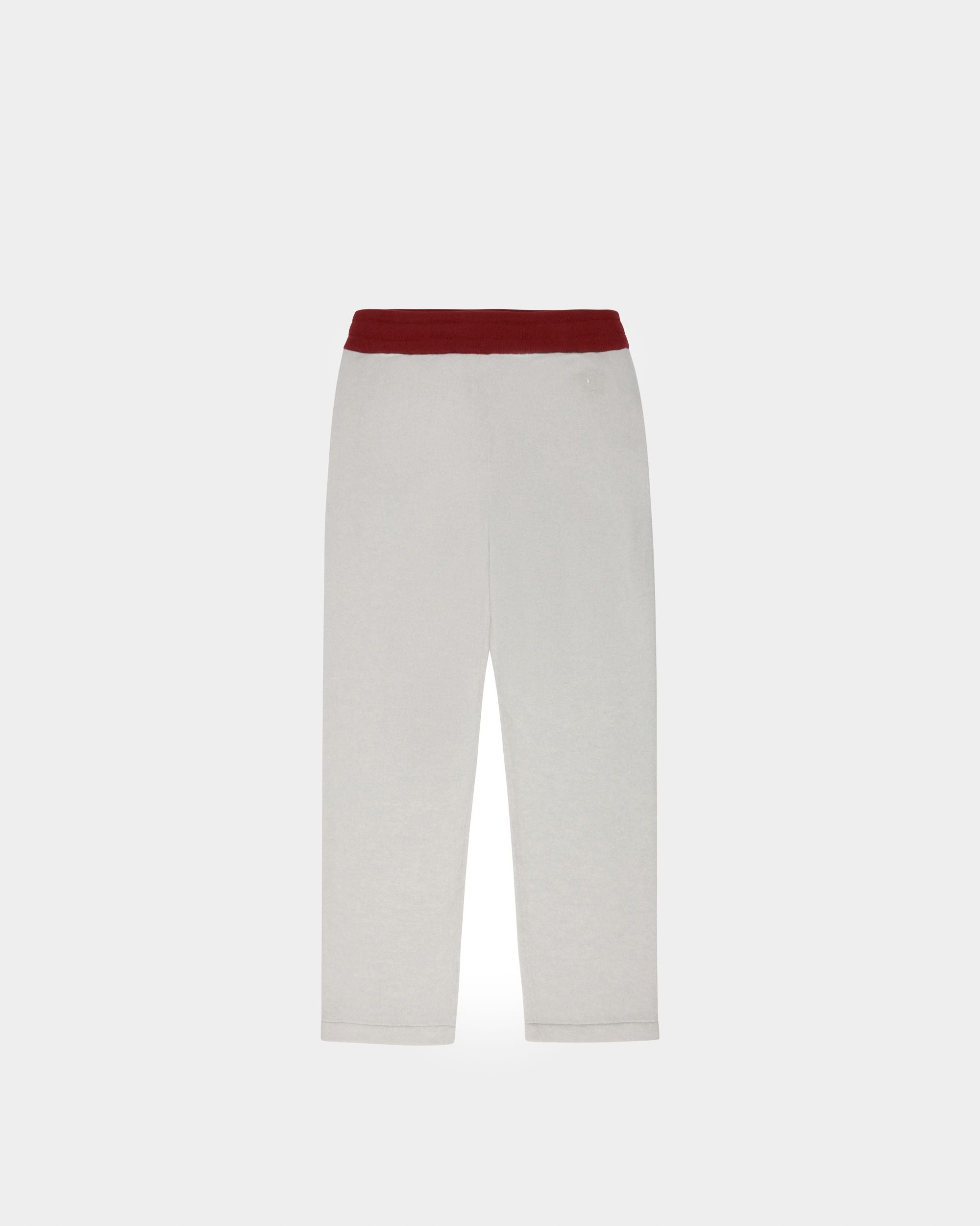 Pantalón De La Colección Curling De Cachemira Light Grey Y Rojo - Hombre - Bally - 01