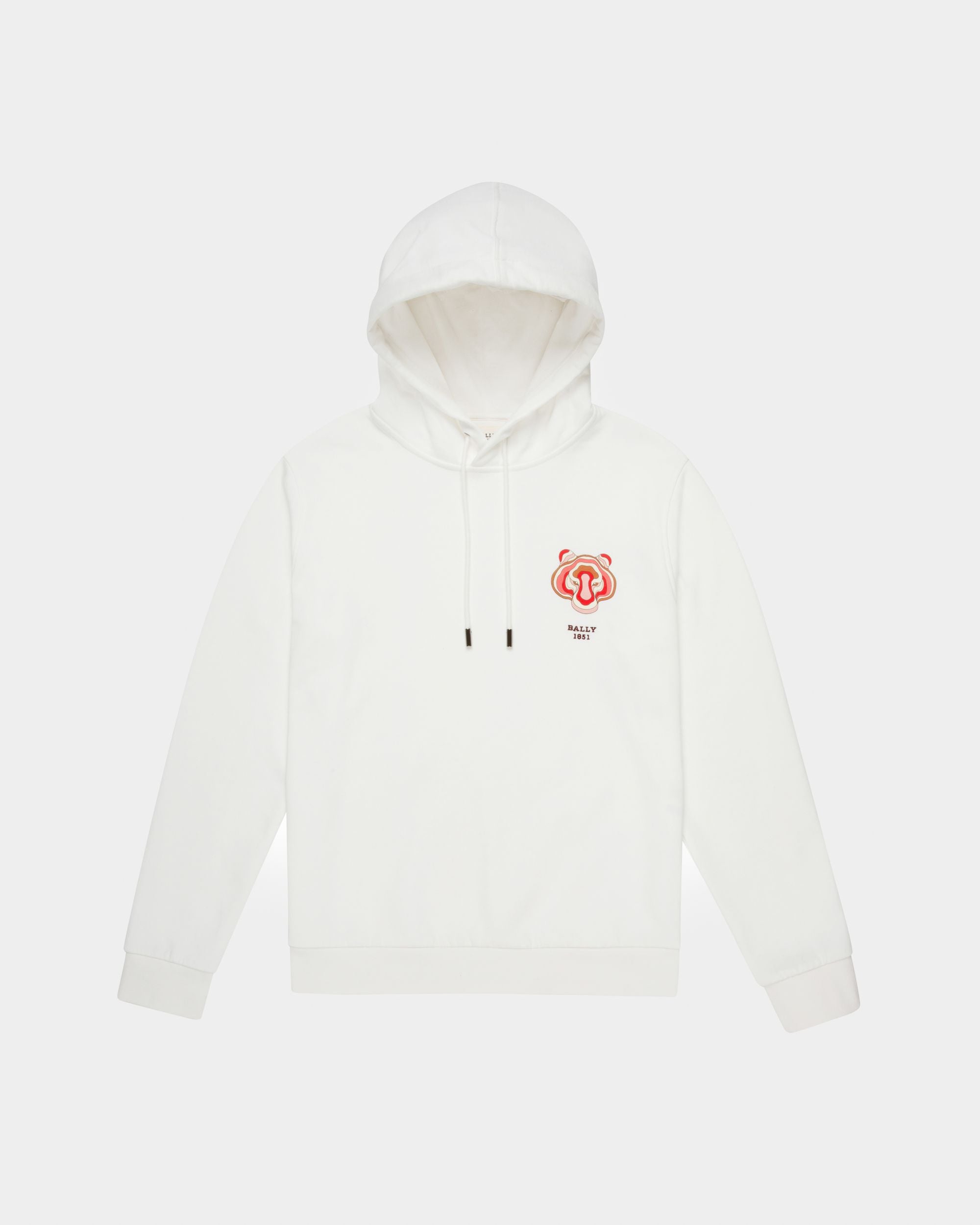 Tiger Sweatshirt En Algodón Orgánico De Color Crema - Hombre - Bally - 01