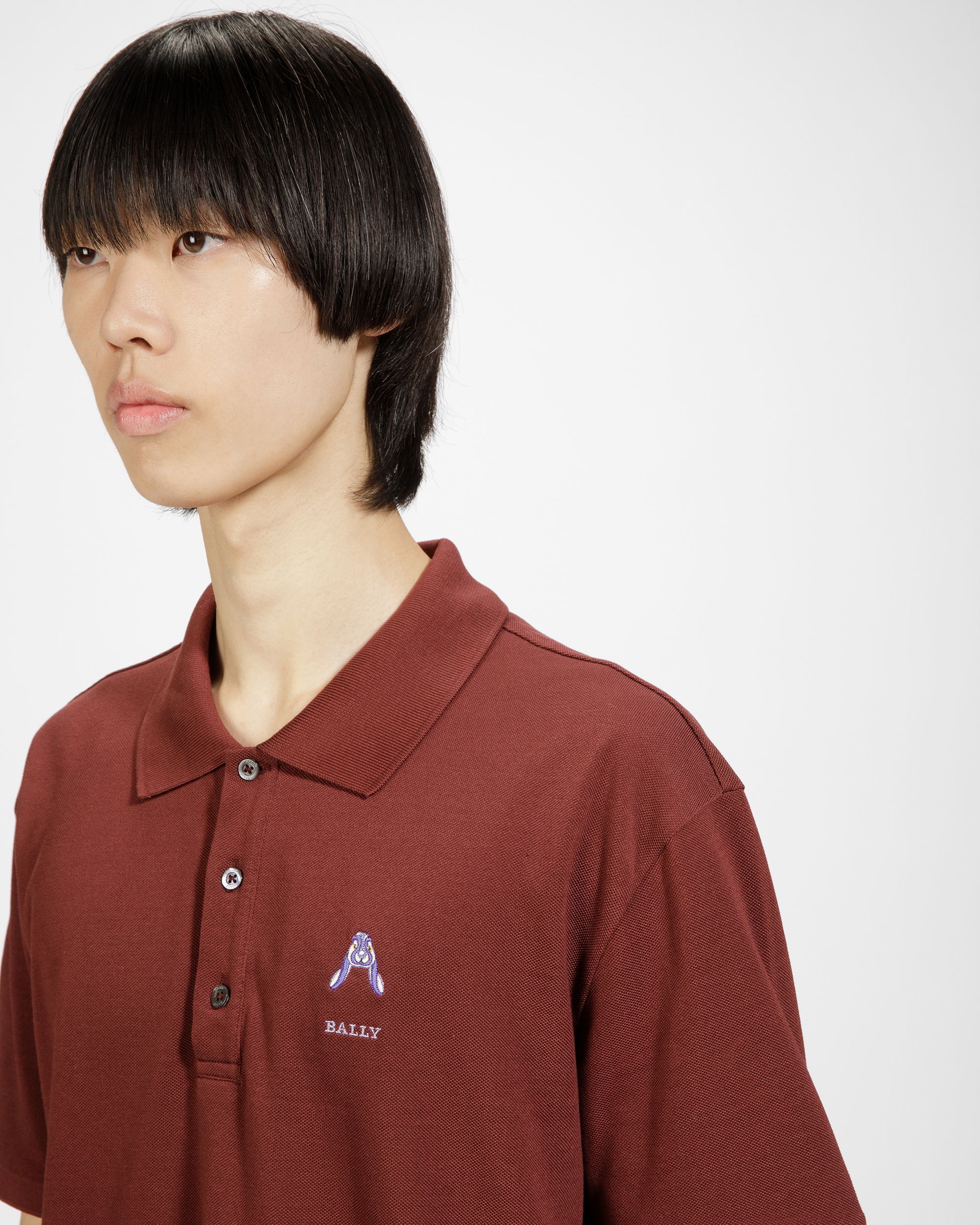 Rabbit Logo Polo Shirt - Men's - Bally - 03