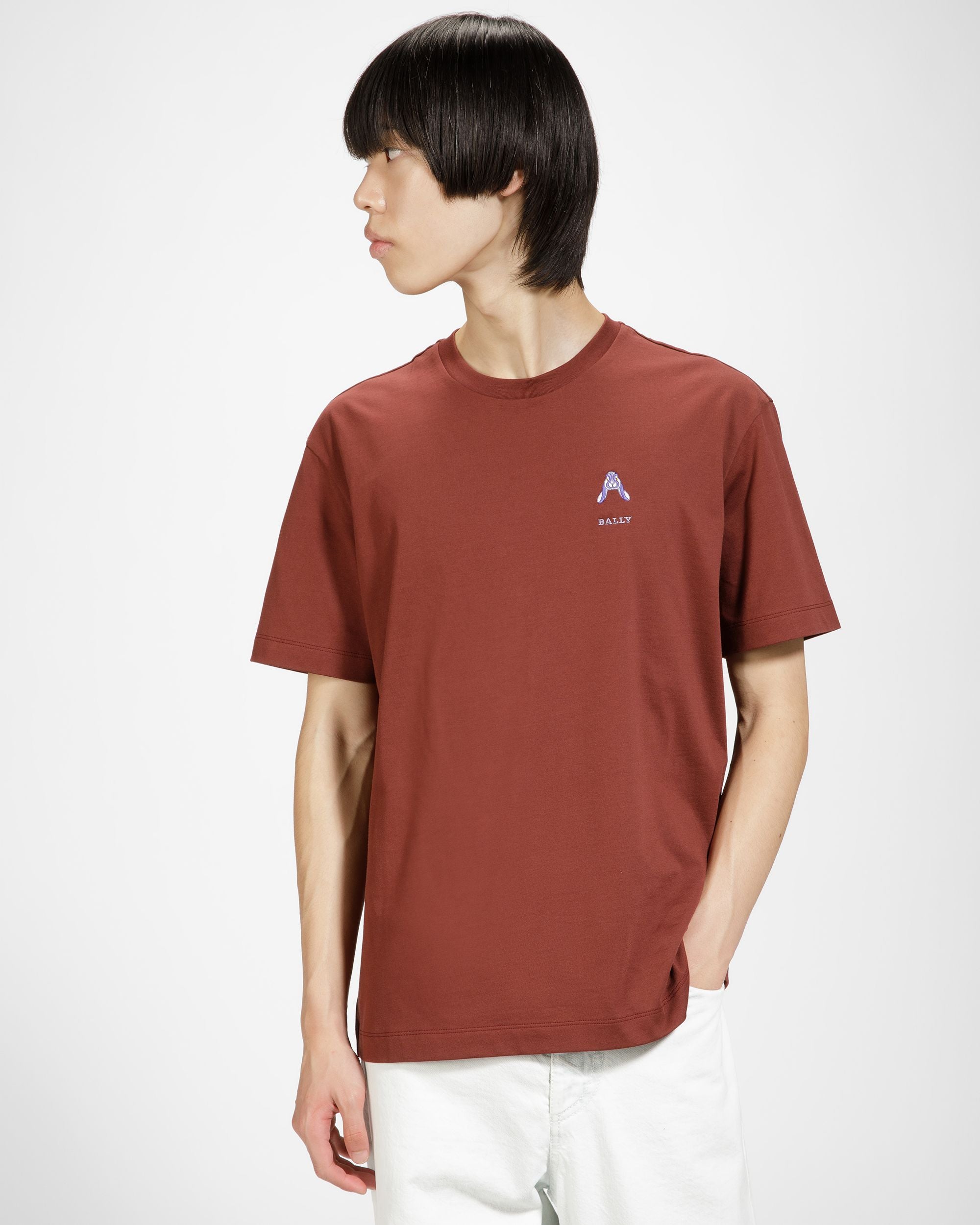 Camiseta Con Logotipo De Conejo Bordado - Hombre - Bally - 01