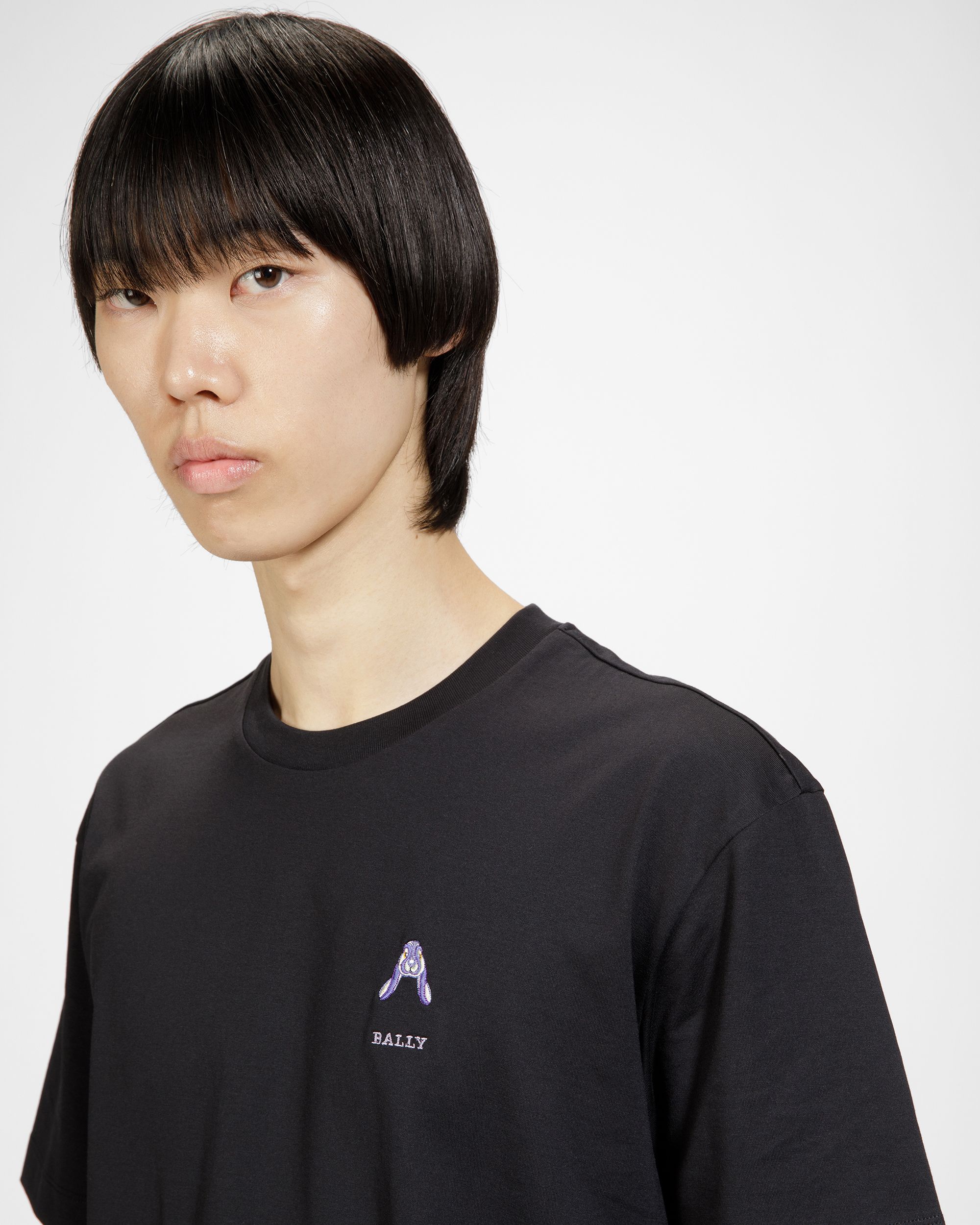 Embroidered Rabbit Logo T-Shirt - Men's - Bally - 03