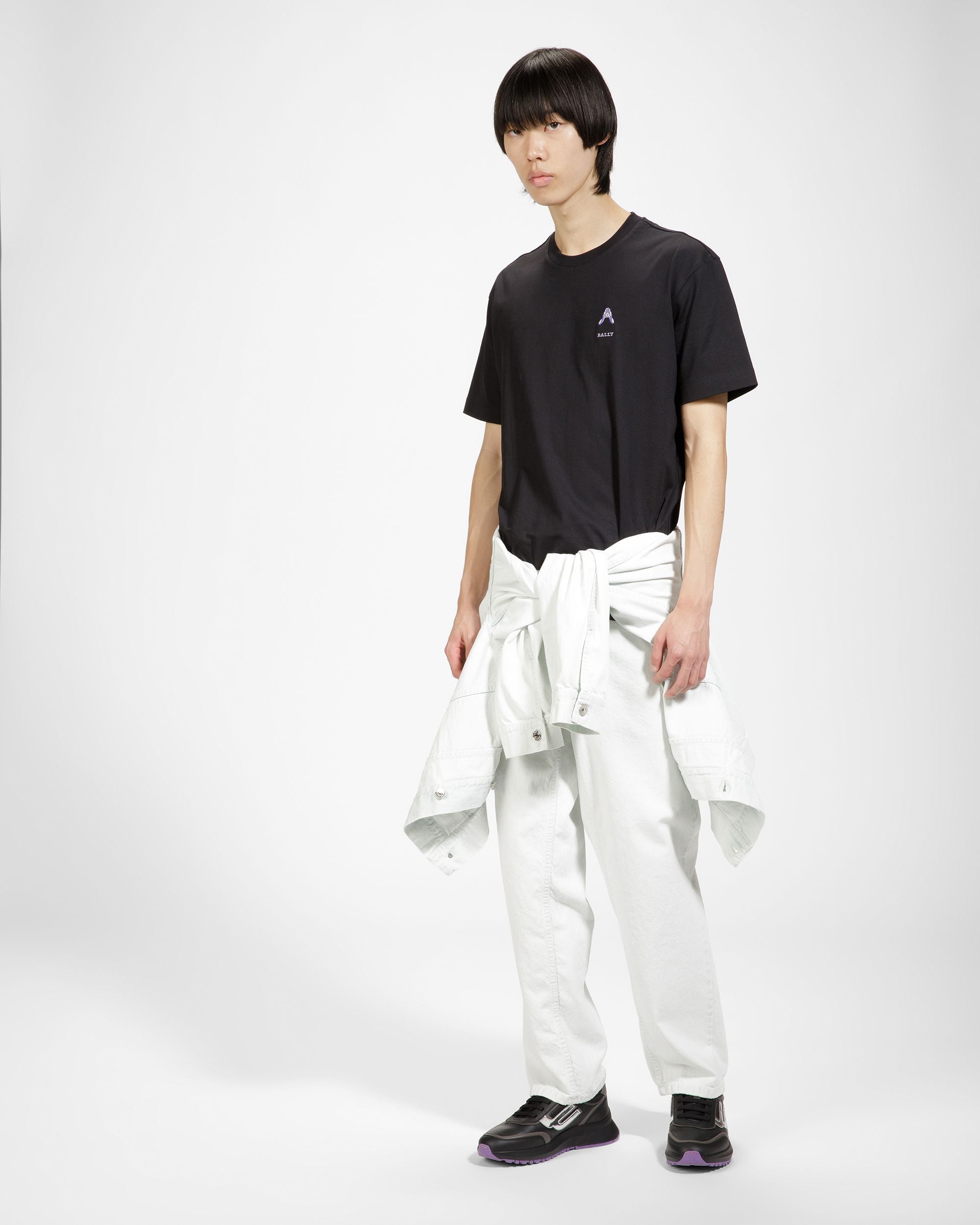 Embroidered Rabbit Logo T-Shirt - Men's - Bally - 04