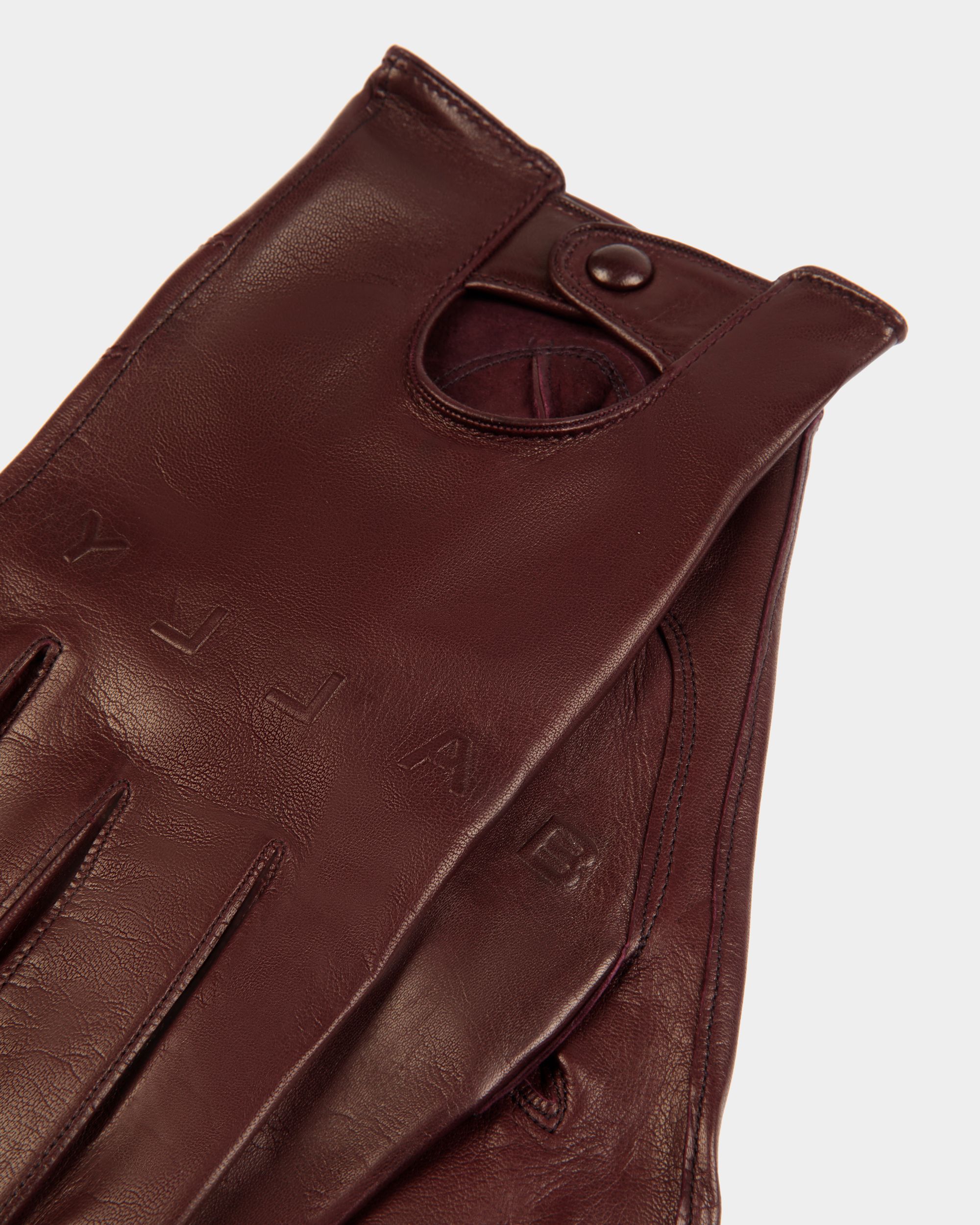 Adrien Brody Travel Collection Gloves In Brown Leather - Men's - Bally - 02