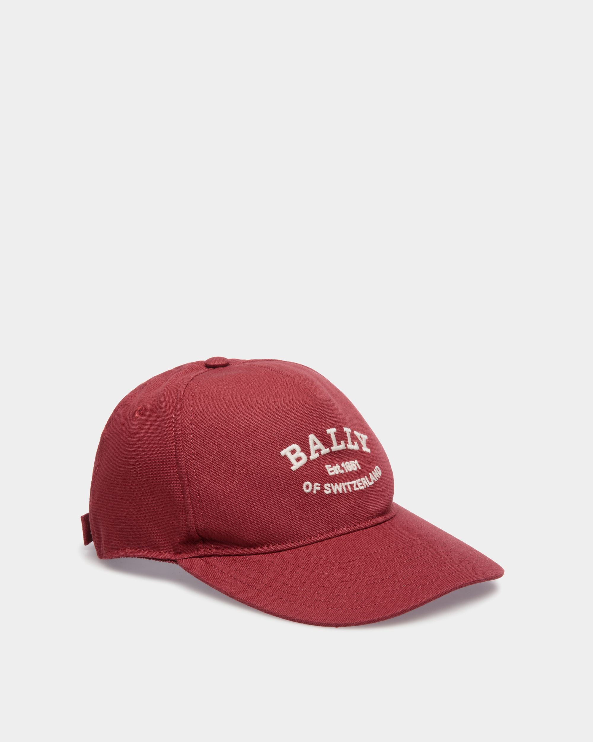 Hat Hat In Red Cotton - Men's - Bally - 01