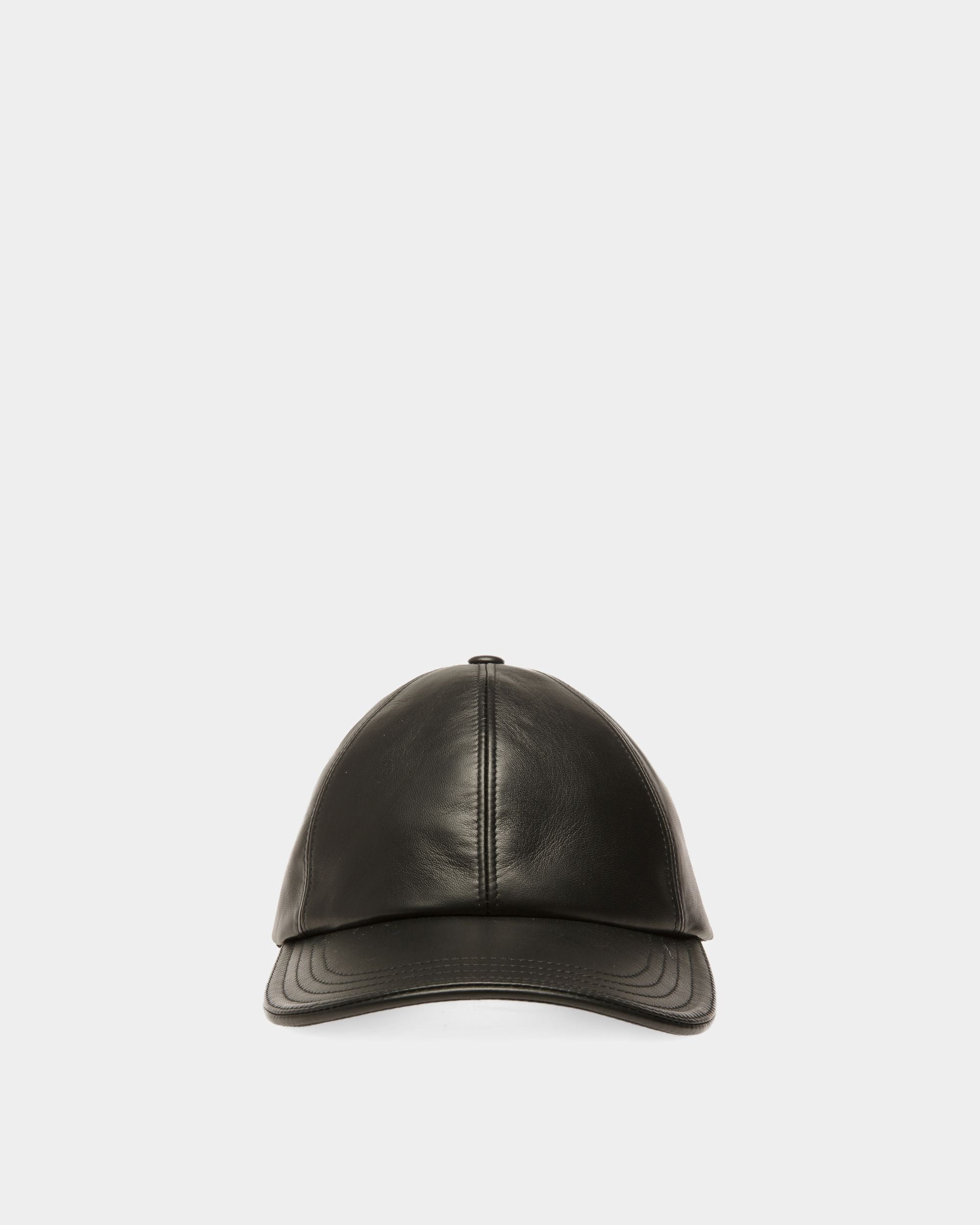 Gorra De Piel En Negro - Hombre - Bally - 01