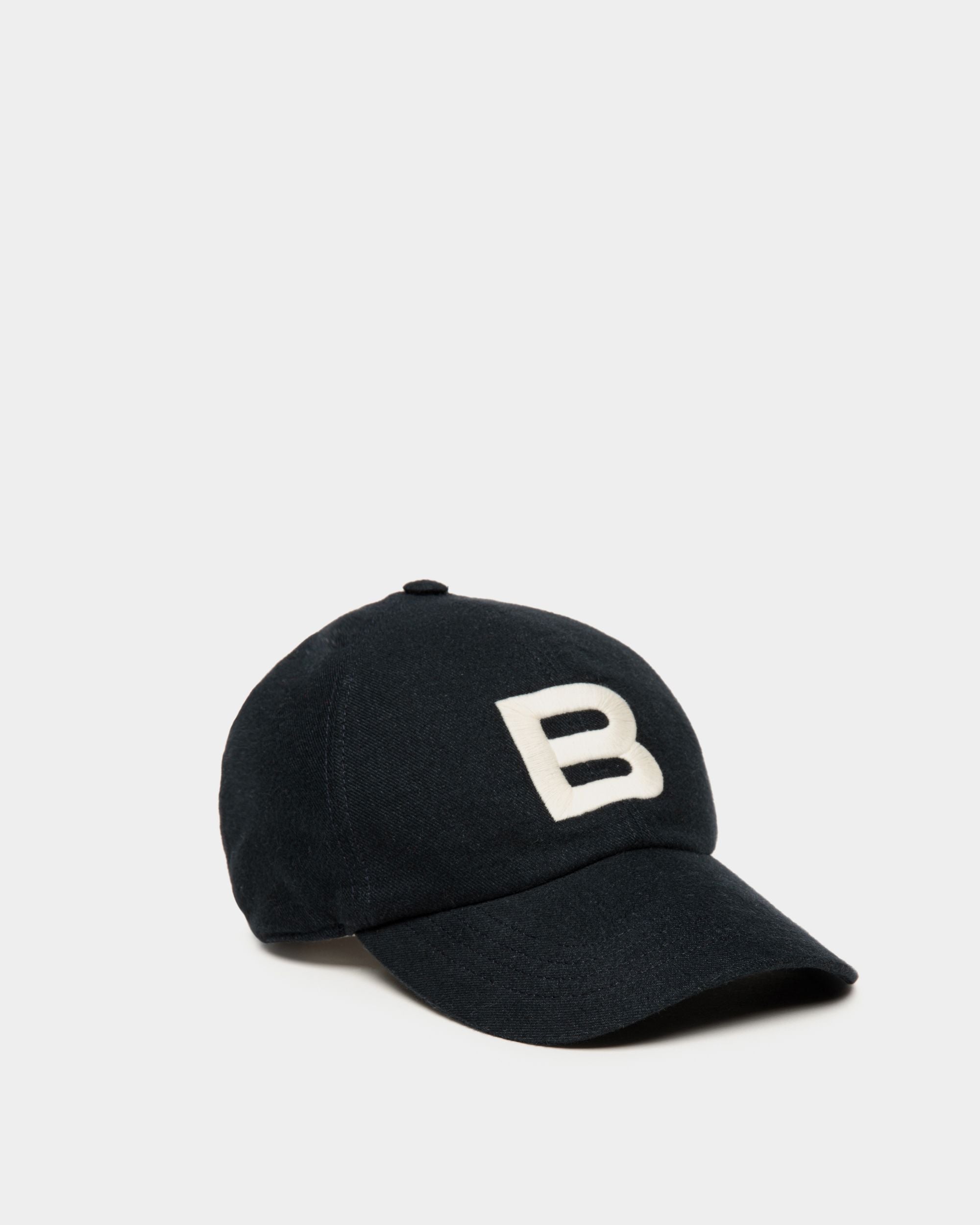 Gorra De Algodón Navy Blue Con Logo - Hombre - Bally - 01