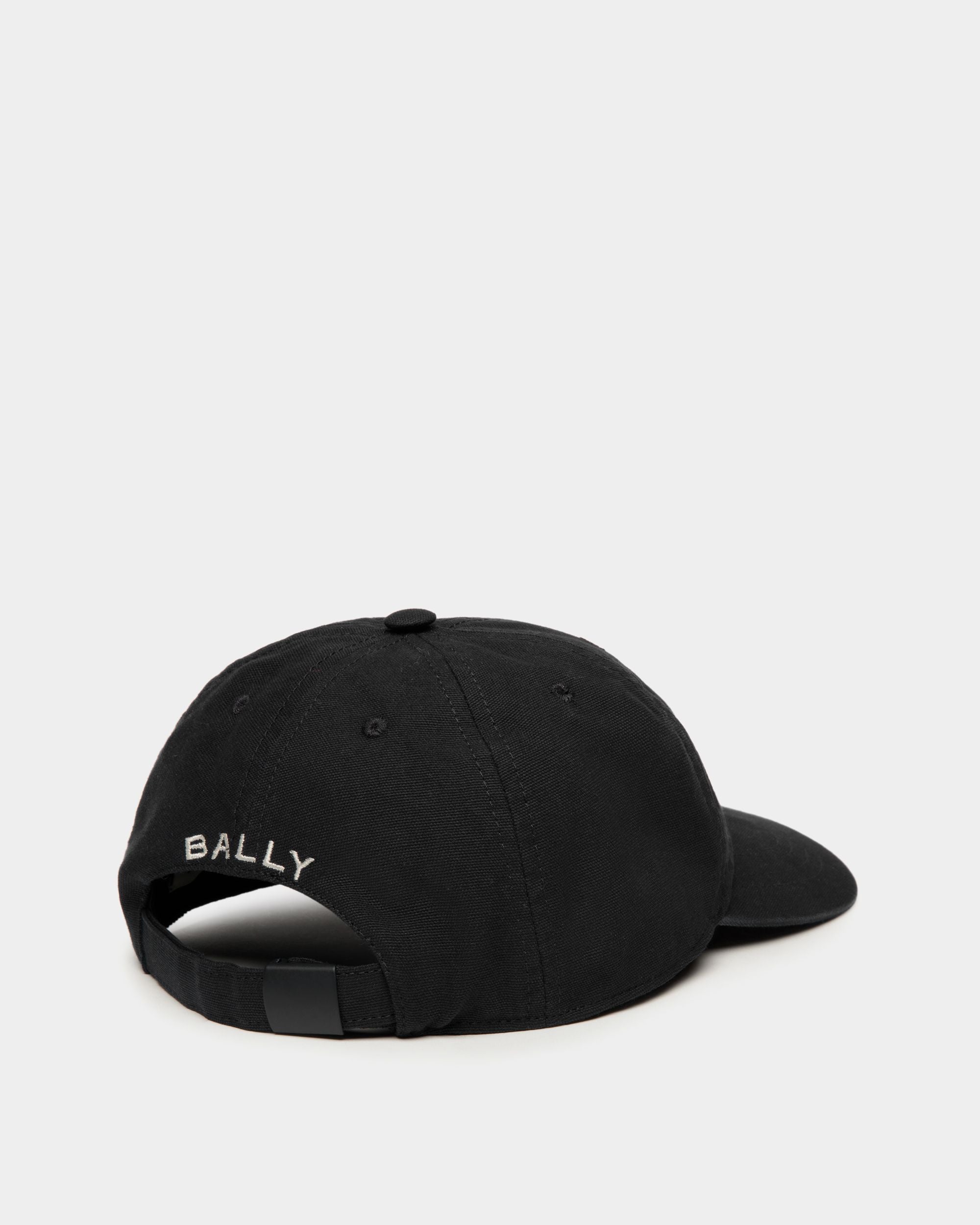 Gorra De Algodón Negro Con Escudo Bally Crest Con Logo - Hombre - Bally - 02