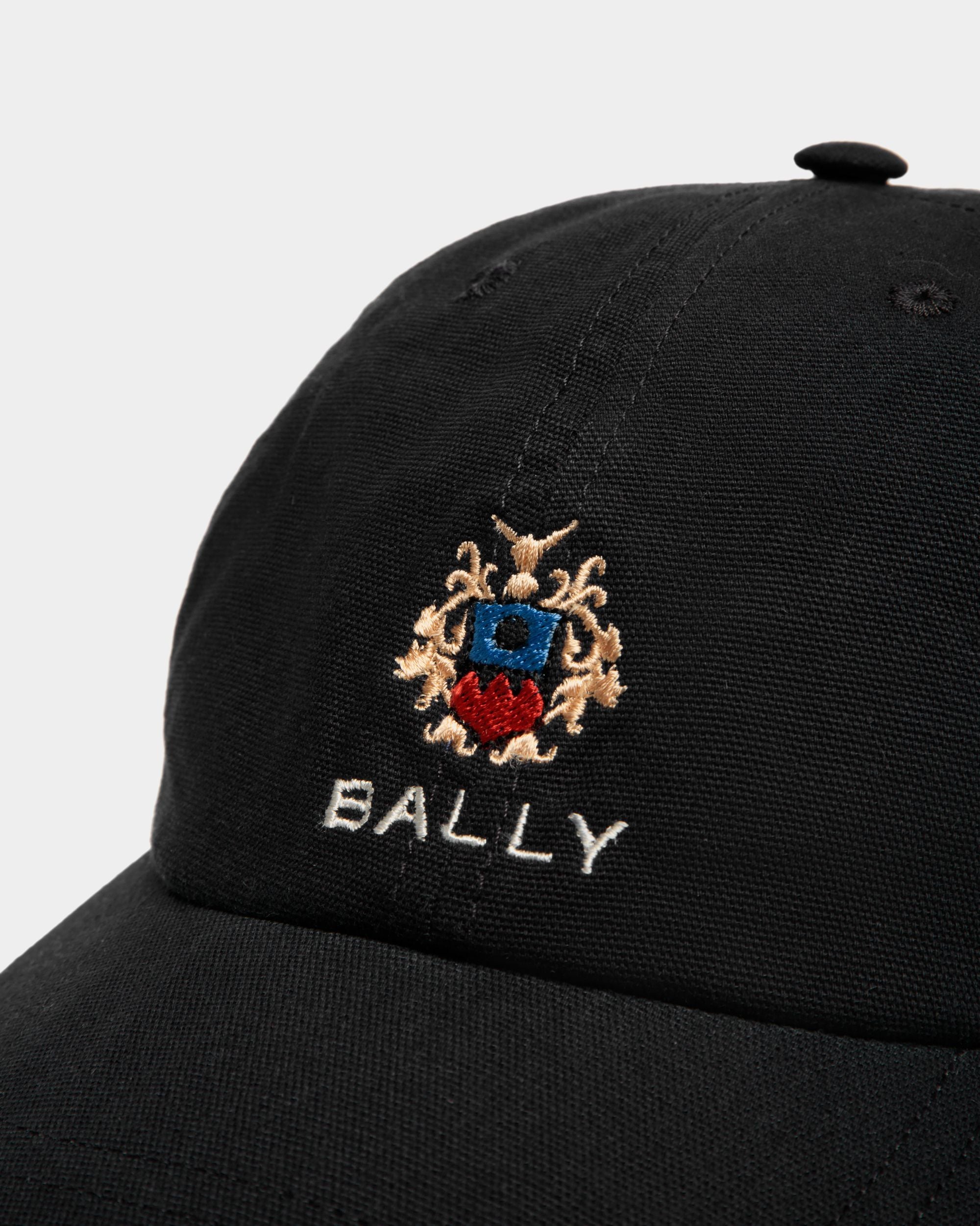 Gorra De Algodón Negro Con Escudo Bally Crest Con Logo - Hombre - Bally - 03
