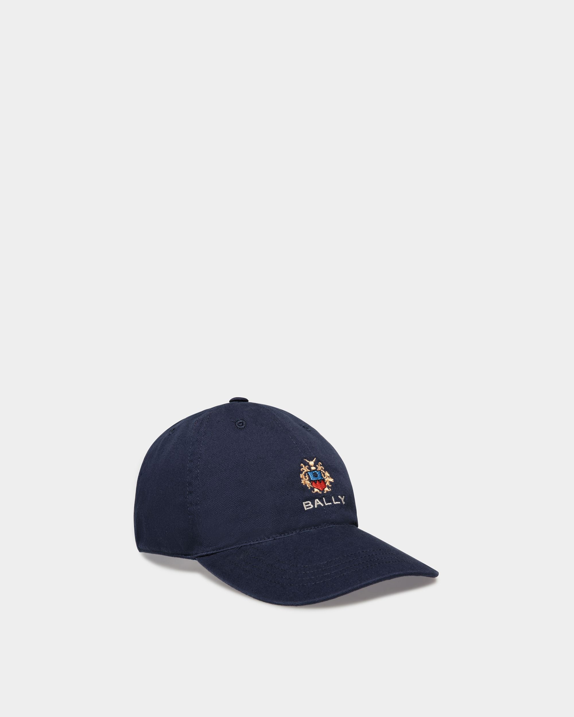Gorra De Algodón Navy Blue - Hombre - Bally - 01