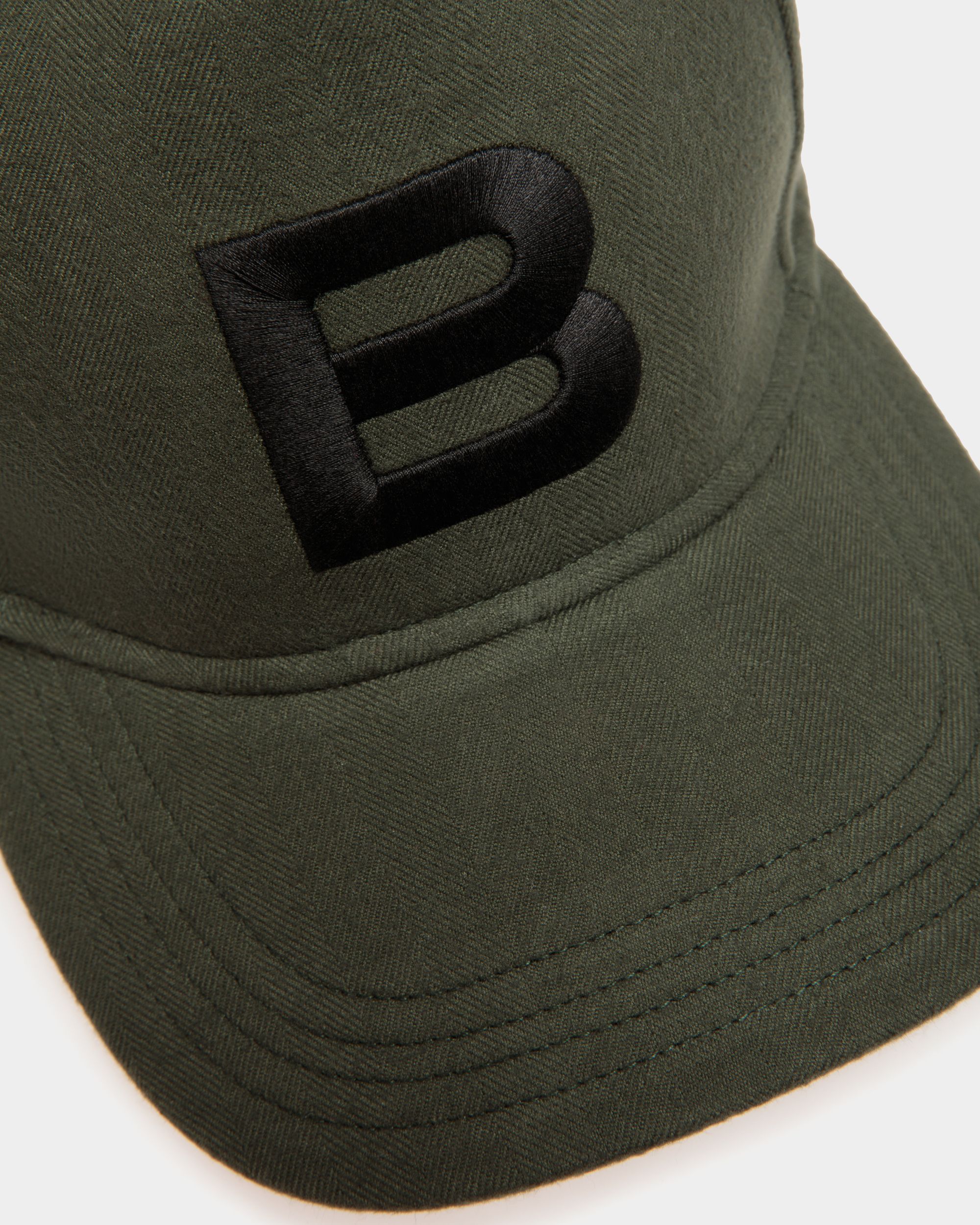 Adrien Brody Travel Collection Baseball Hat In Olive Green Cotton - Men's - Bally - 03
