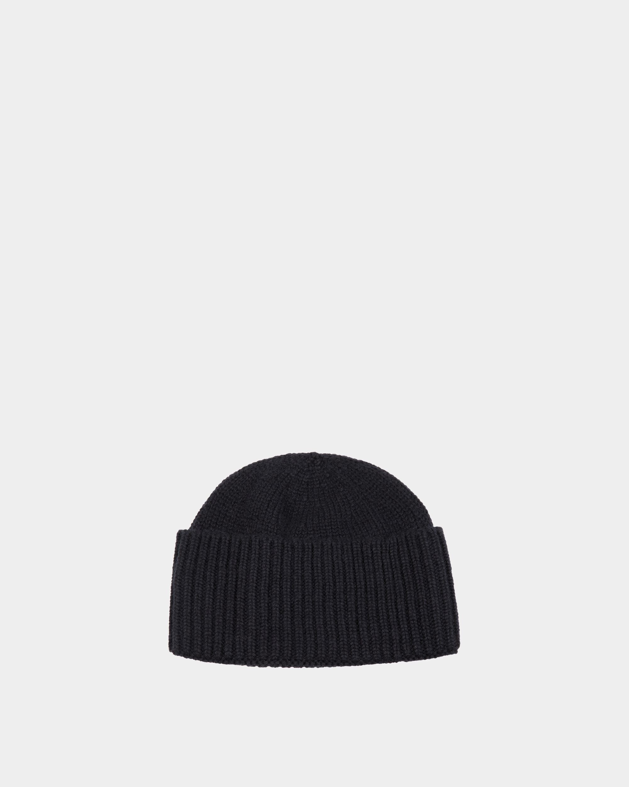 Beanie In Navy Blue Cashmere - Men's - Bally - 01