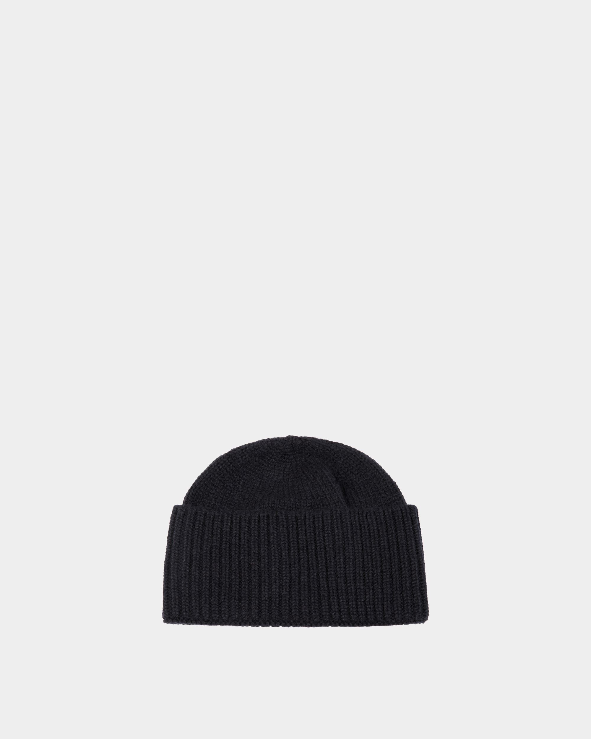 Beanie In Navy Blue Cashmere - Men's - Bally - 03