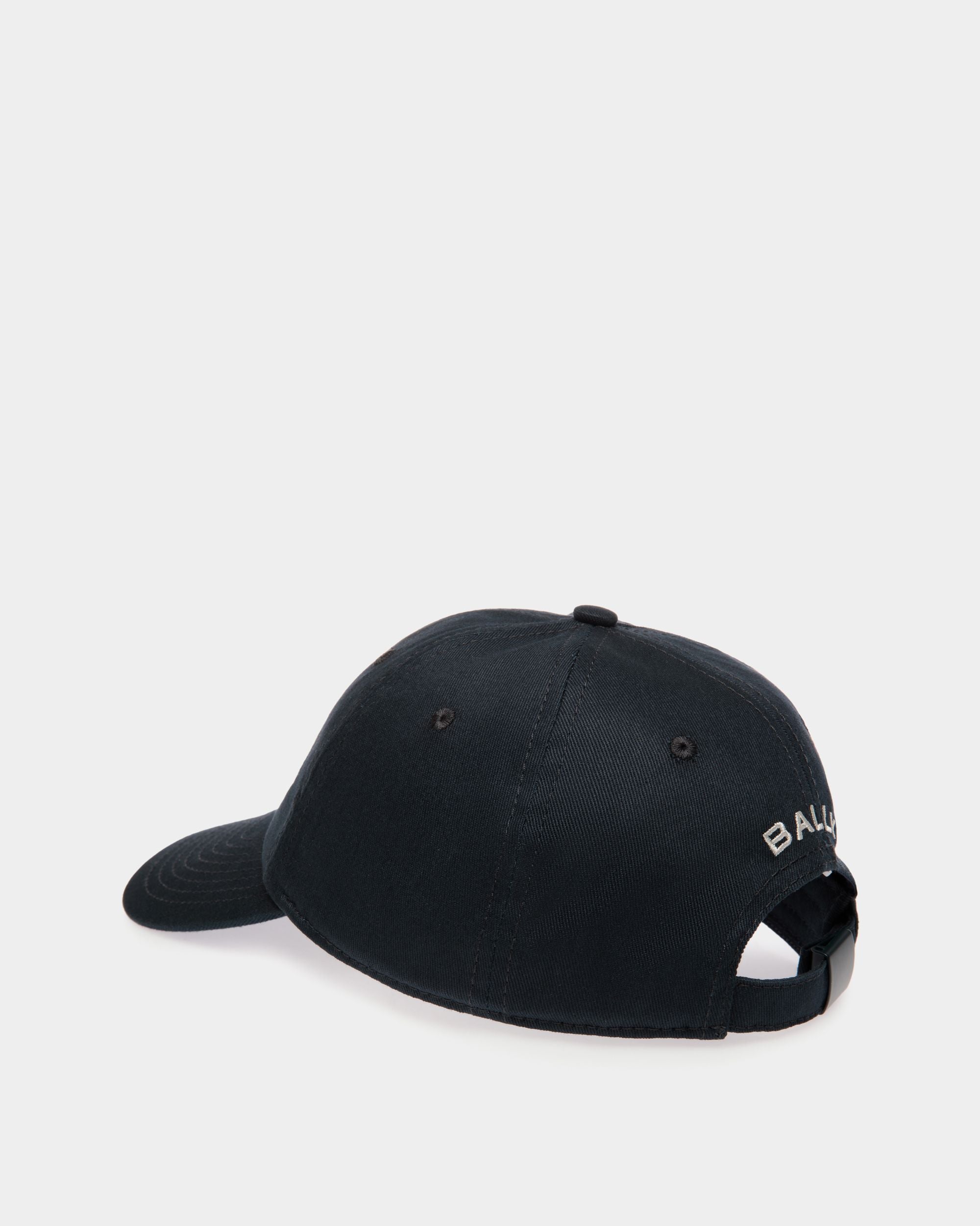 Baseball Hat With a Bally Flag in Navy Blue Cotton - Hombre - Bally - 03