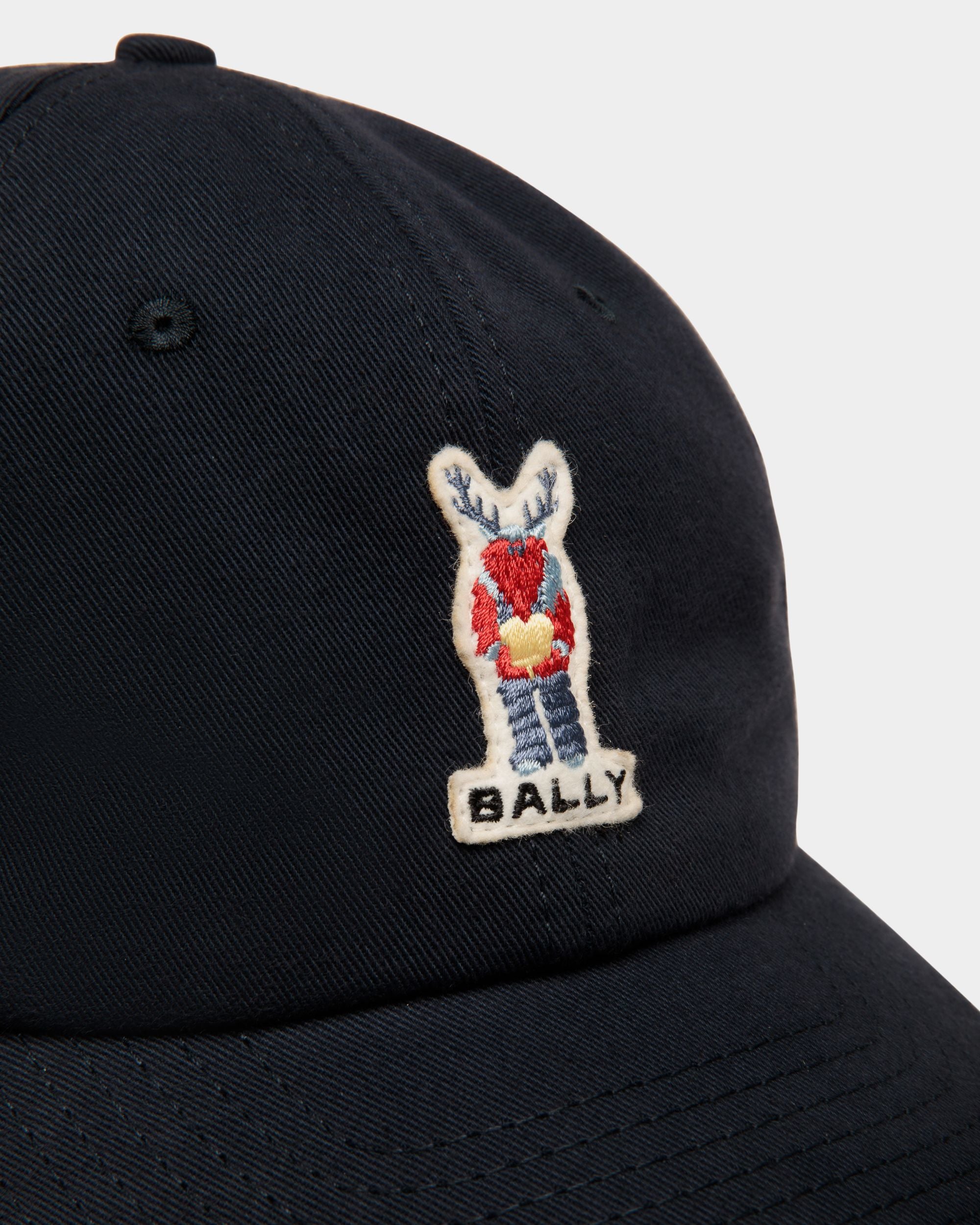 Gorra Con Etiqueta Bally Crest De Algodón Navy Blue - Hombre - Bally - 03