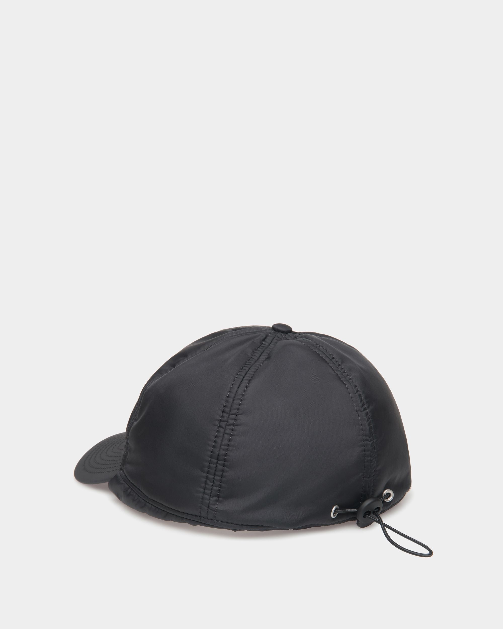 Gorro De Aviador De La Cápsula Winter De Nailon Reciclado Negro Con Alpine Flowers - Hombre - Bally - 03
