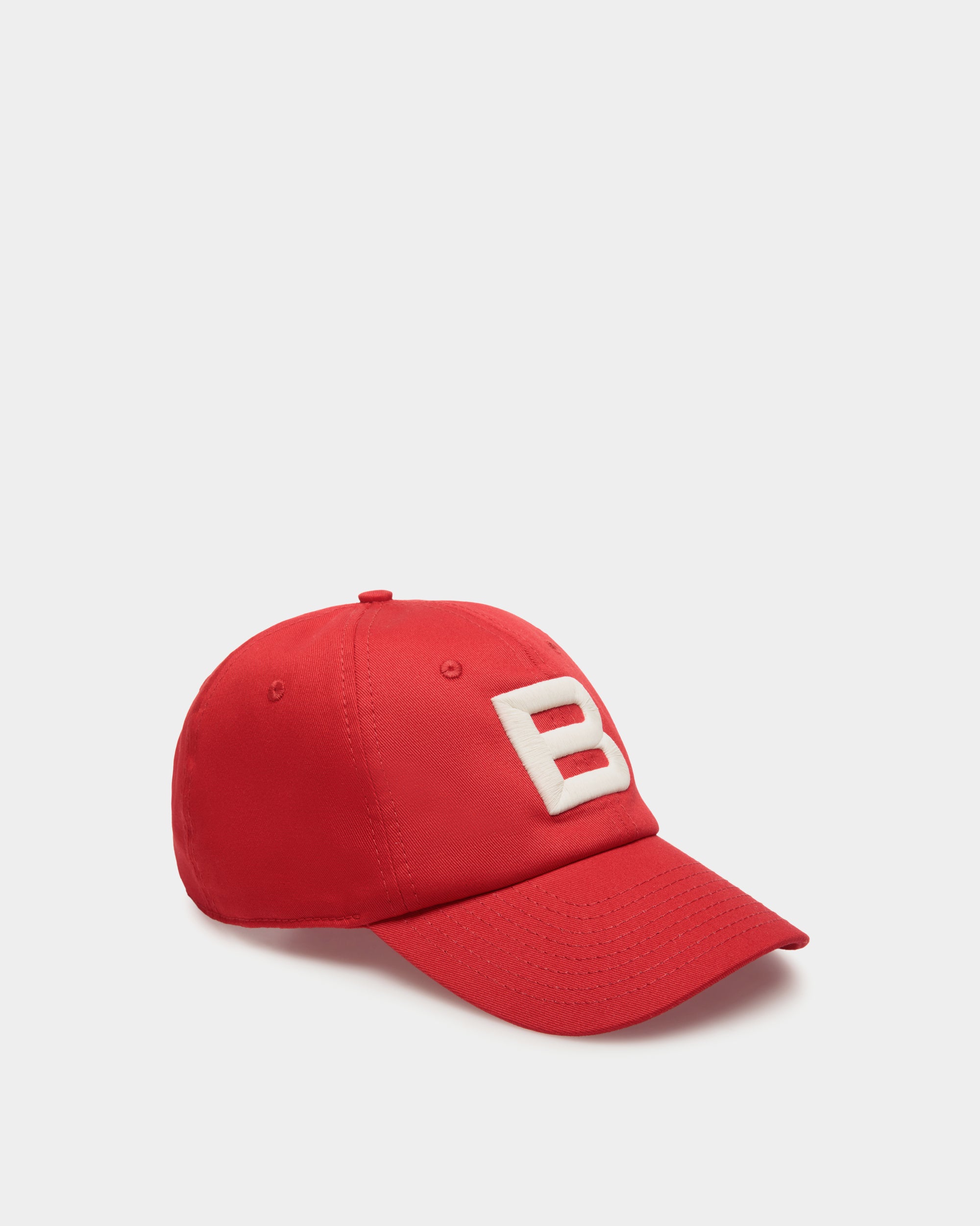 Gorra De Algodón Rojo - Hombre - Bally - 01