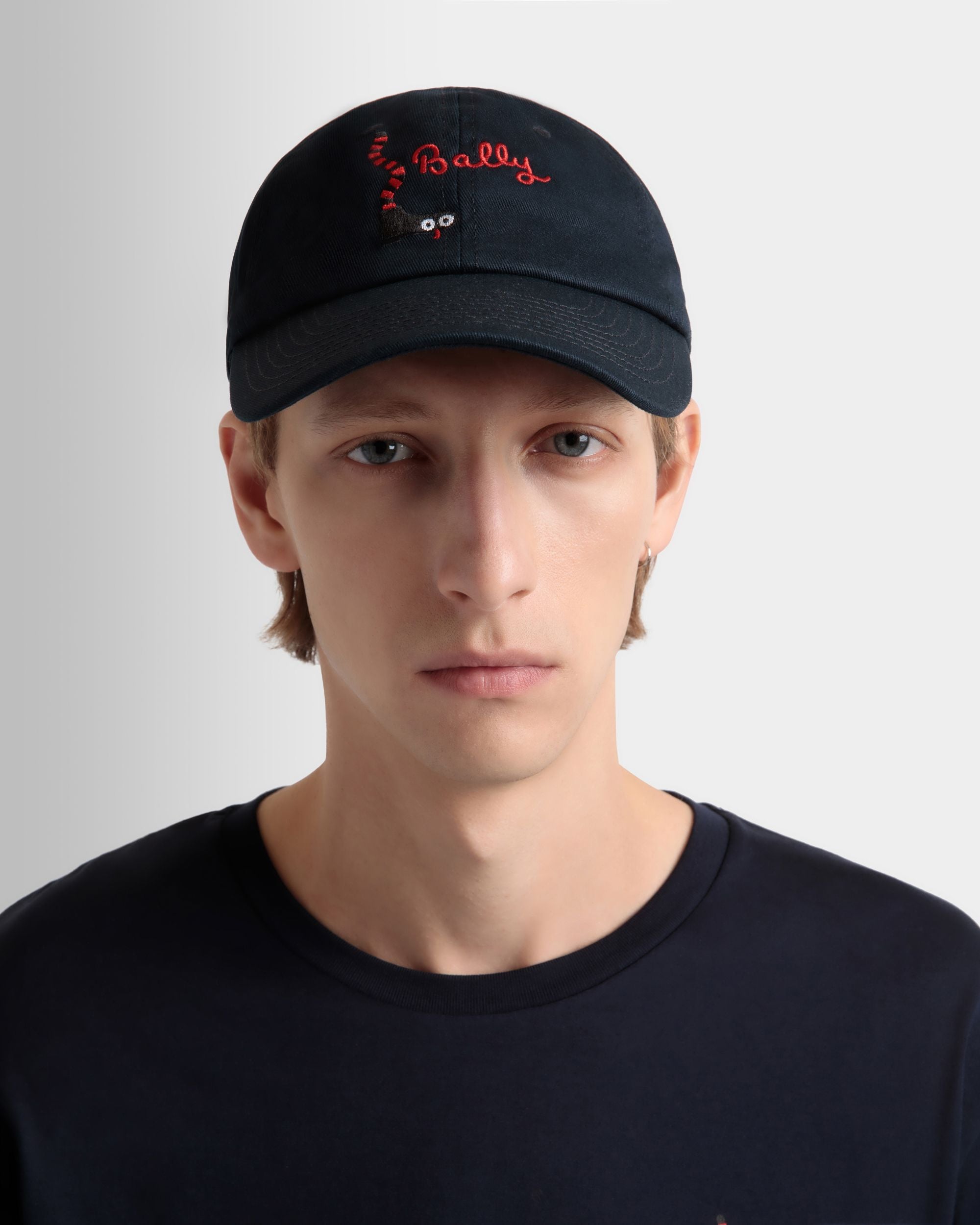 Gorra De Algodón Navy Blue - Hombre - Bally - 02