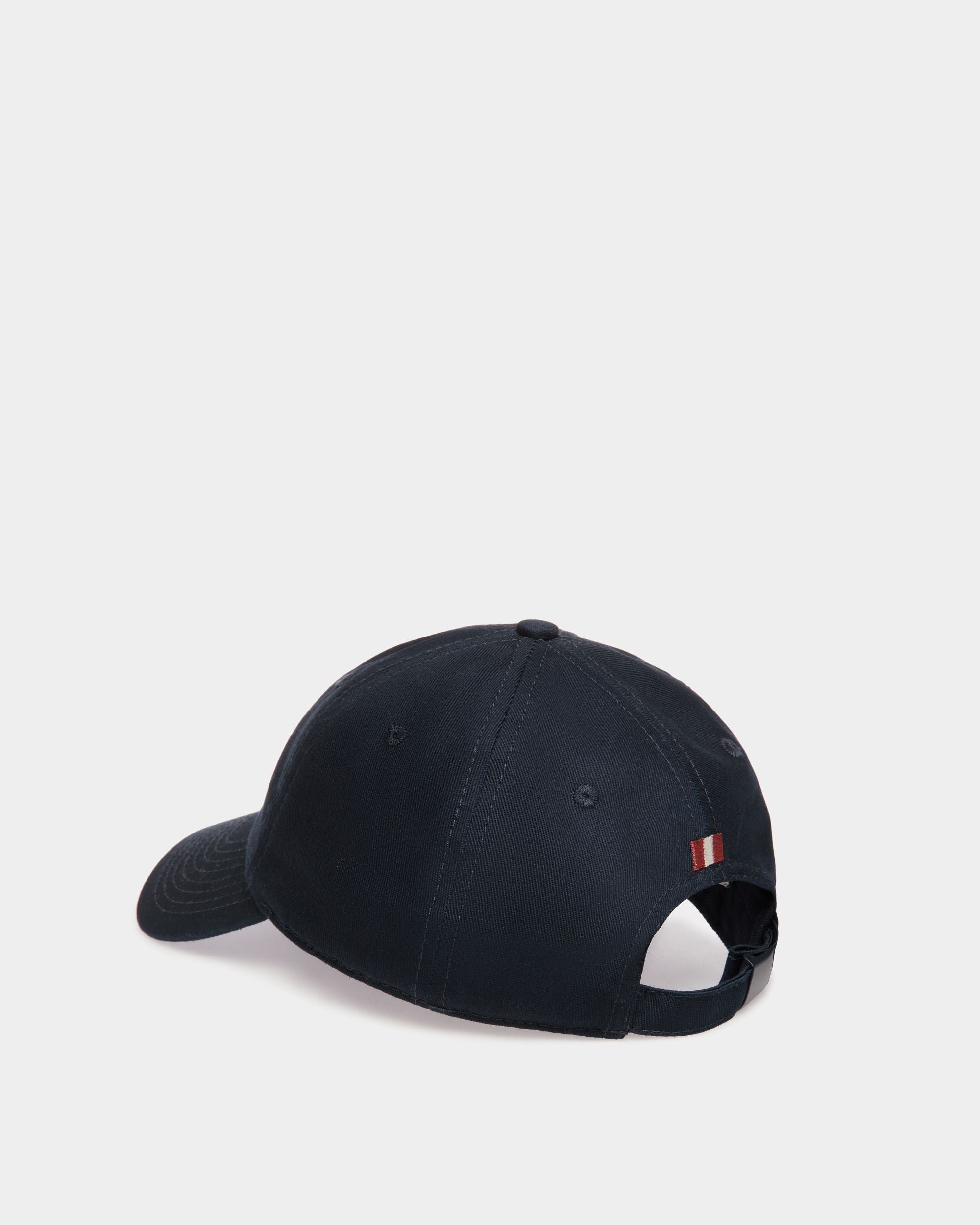 Baseball Hat With Enchanting Mushrooms in Navy Blue Cotton - Men's - Bally - 03
