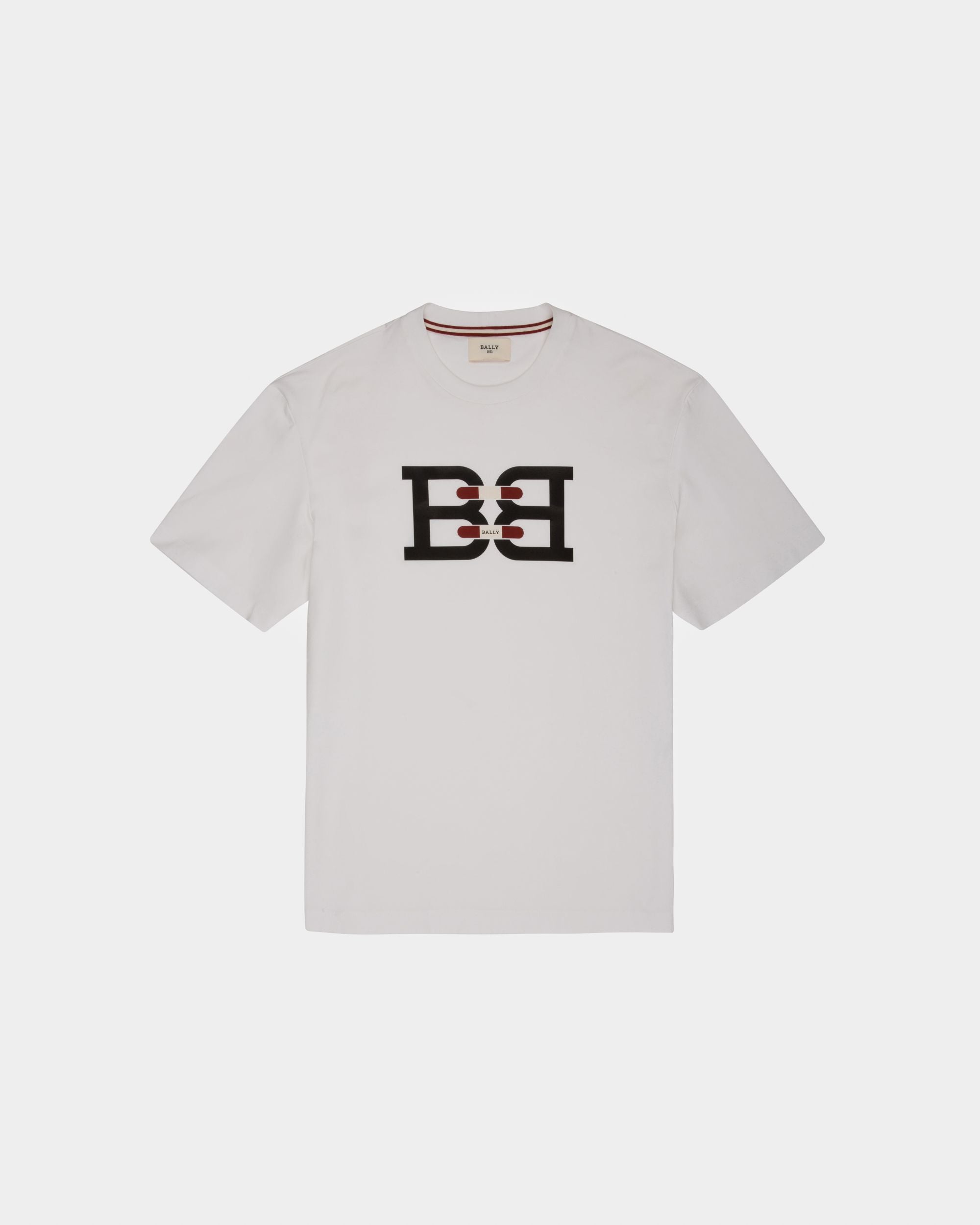 Cotton T-Shirt In White - Men's - Bally - 01