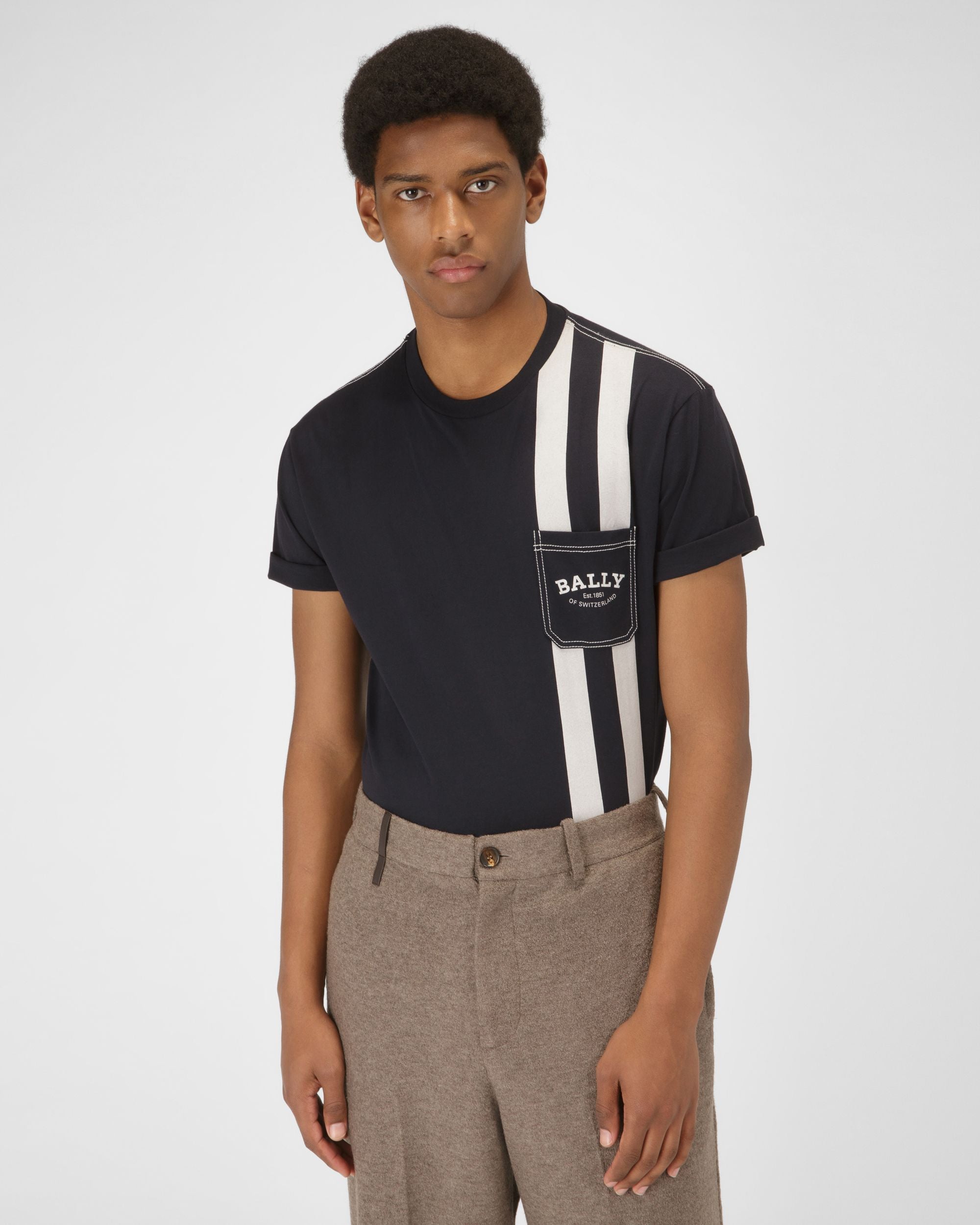 Camiseta Con Banda Bicolor De Bally - Hombre - Bally - 01