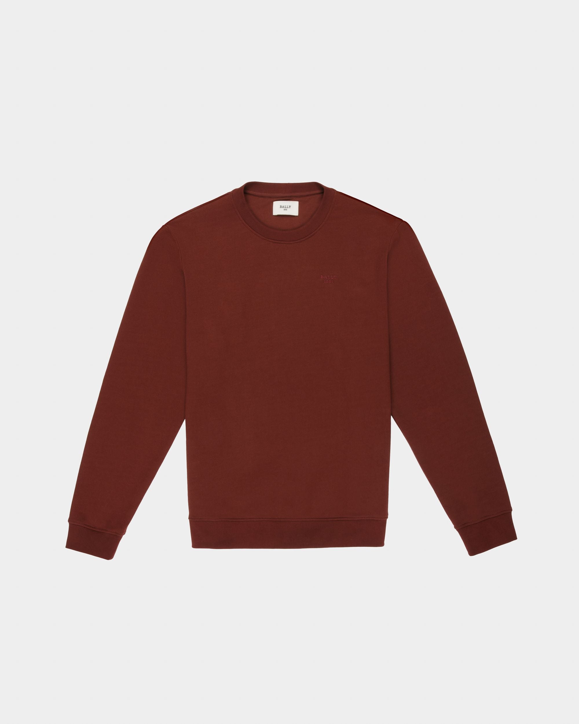 Cutsew Fleece Sweatshirt In Heritage Red Cotton - Men's - Bally - 01