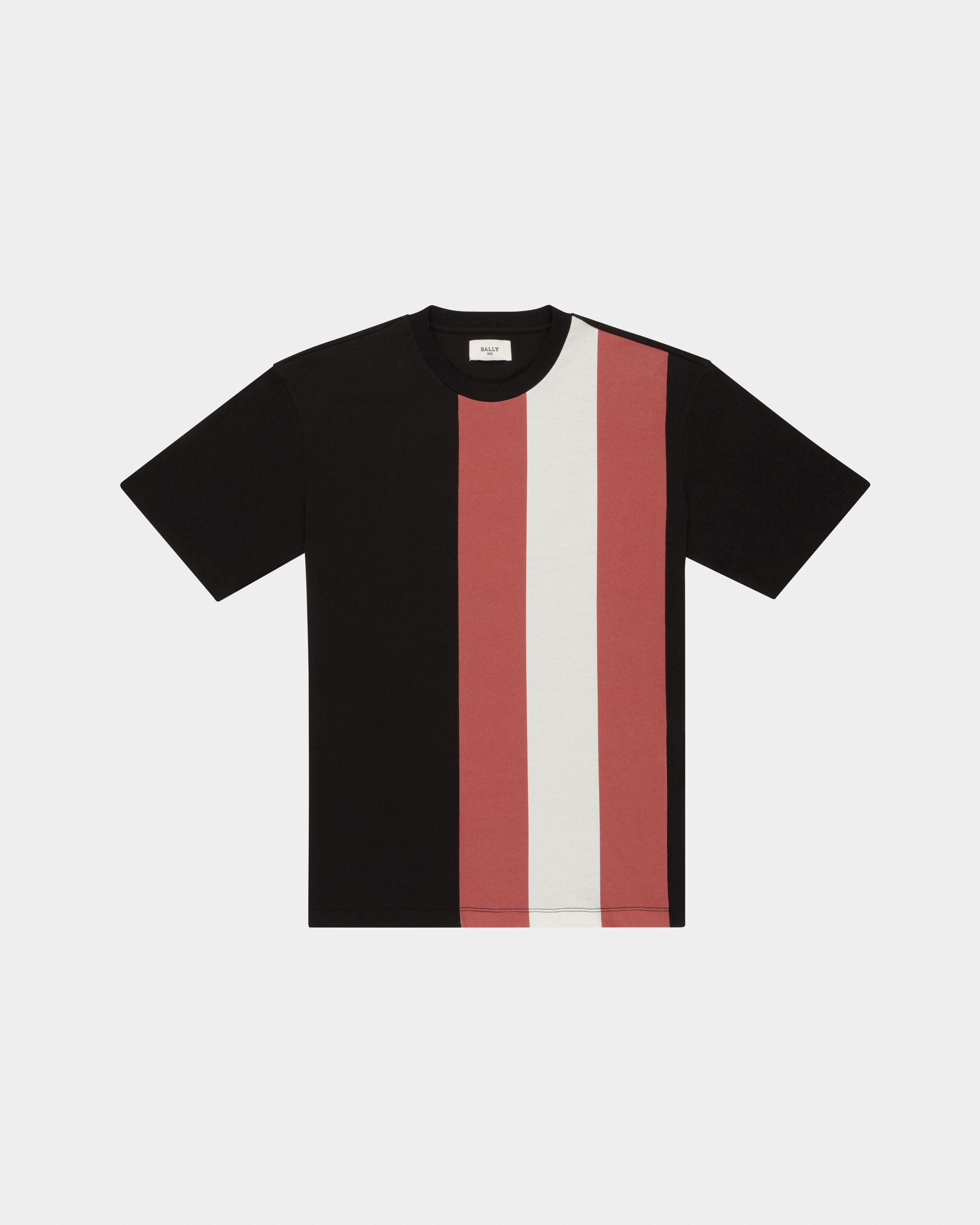 Camiseta Cutsew De Algodón En Negro - Hombre - Bally - 01