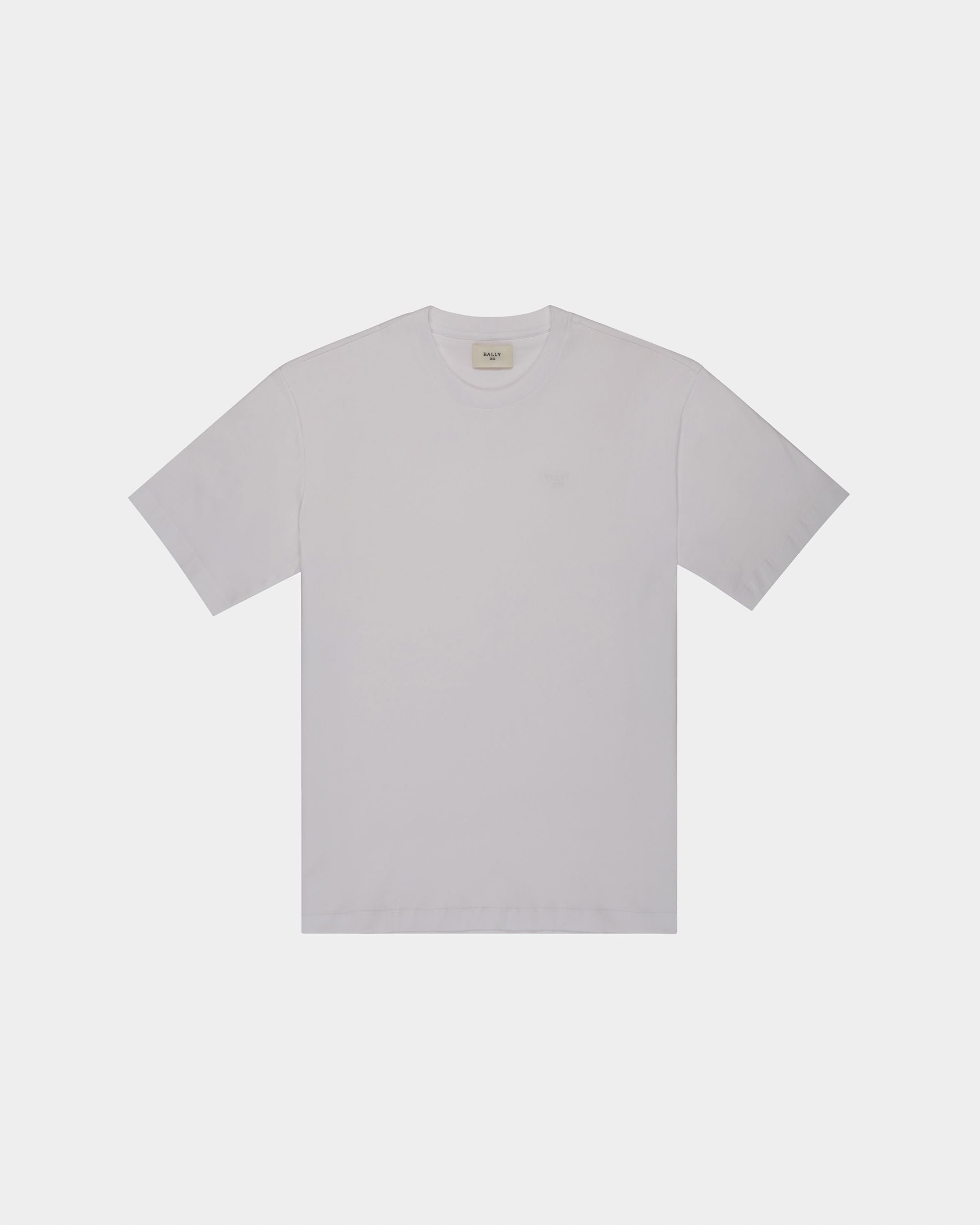 Camiseta Cutsew De Algodón En Blanco - Hombre - Bally - 01