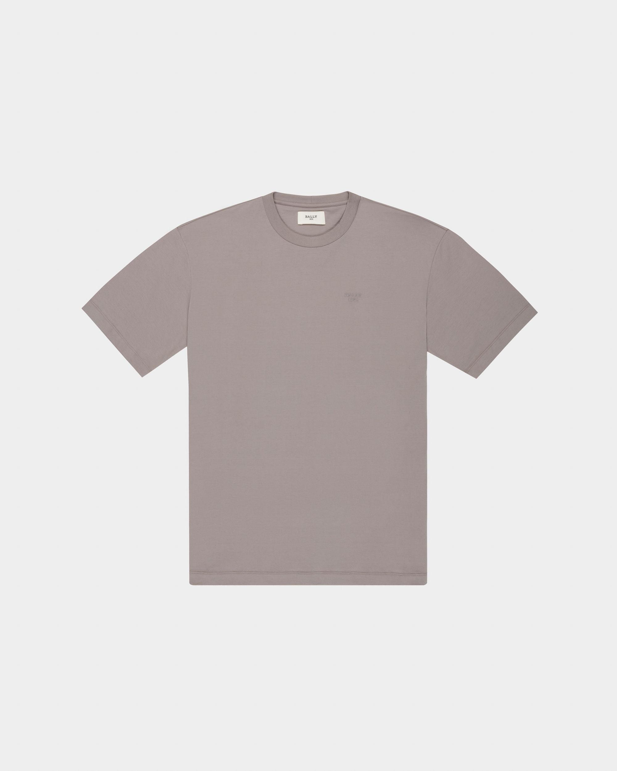 Camiseta Cutsew De Algodón Color Piedra - Hombre - Bally - 01