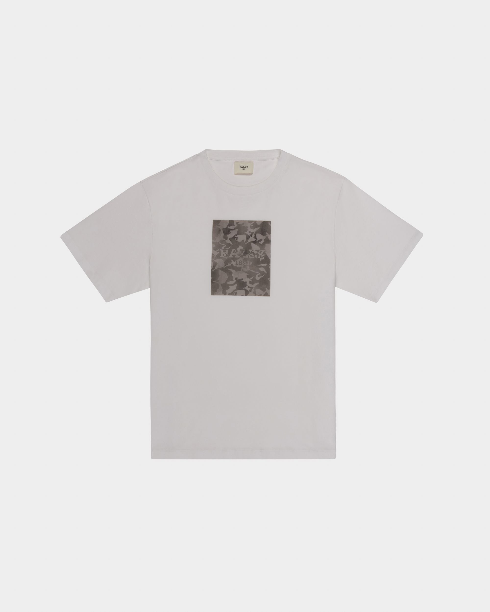 Camiseta Cutsew De Algodón En Blanco - Hombre - Bally - 01