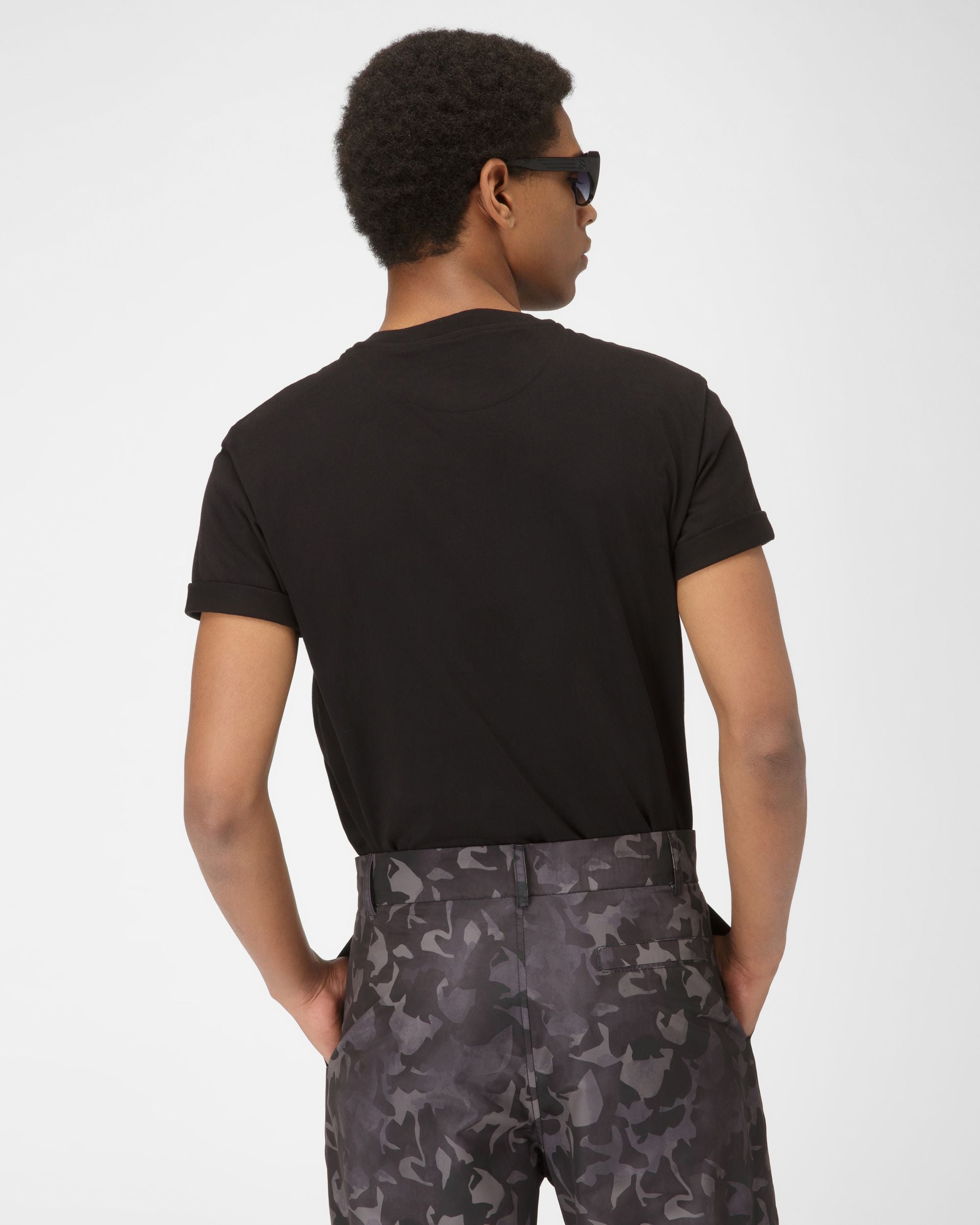 Camiseta De Algodón Ecológico Negro - Hombre - Bally - 03