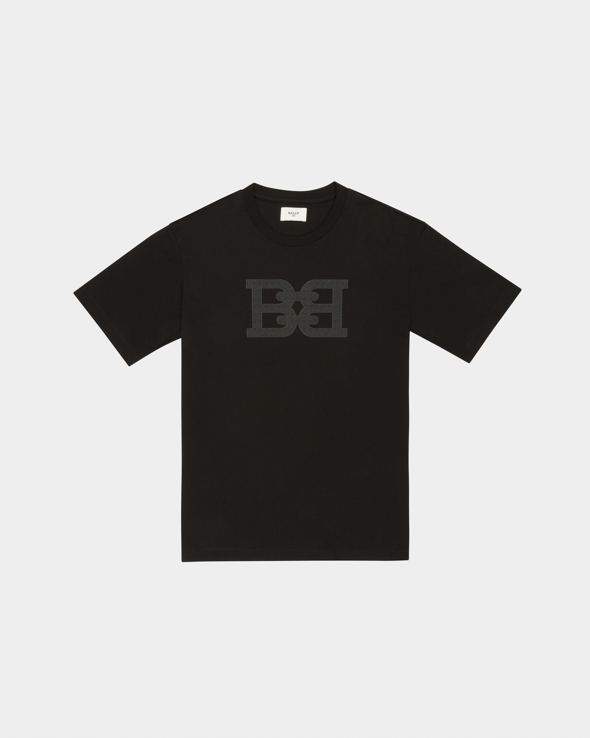 Camiseta De Algodón Ecológico Negro - Hombre - Bally - 04