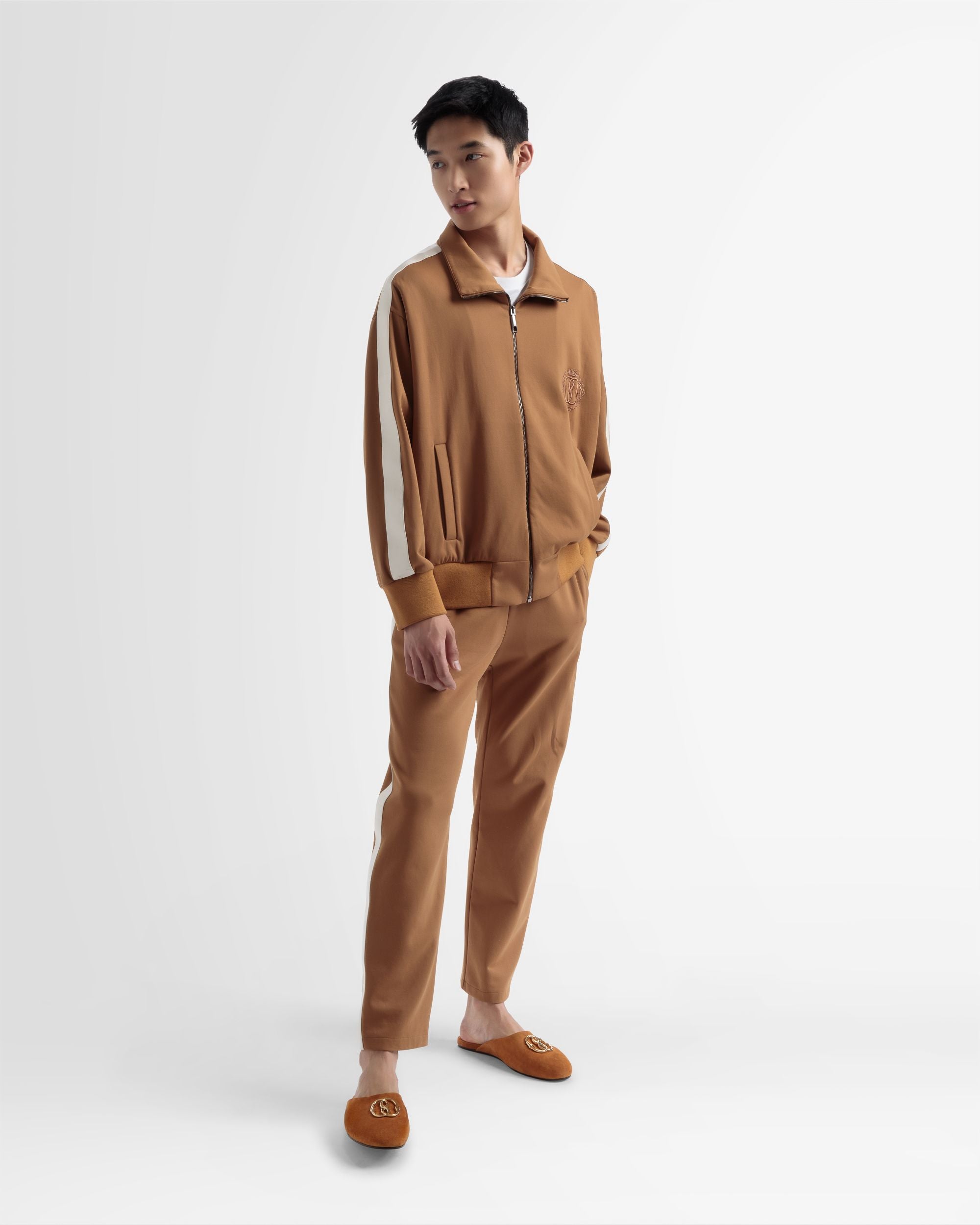 Pantalones Deportivos De Mezcla De Algodón Color Desierto - Hombre - Bally - 02