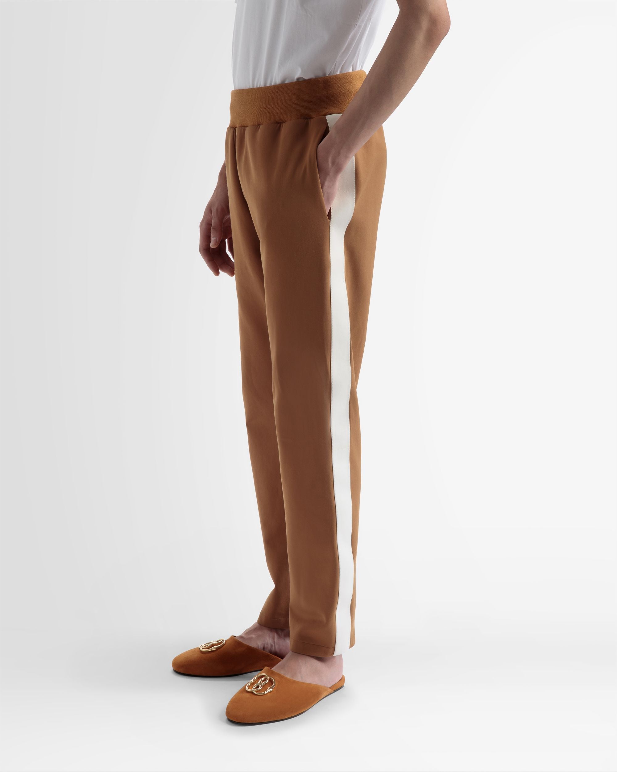 Pantalones Deportivos De Mezcla De Algodón Color Desierto - Hombre - Bally - 03