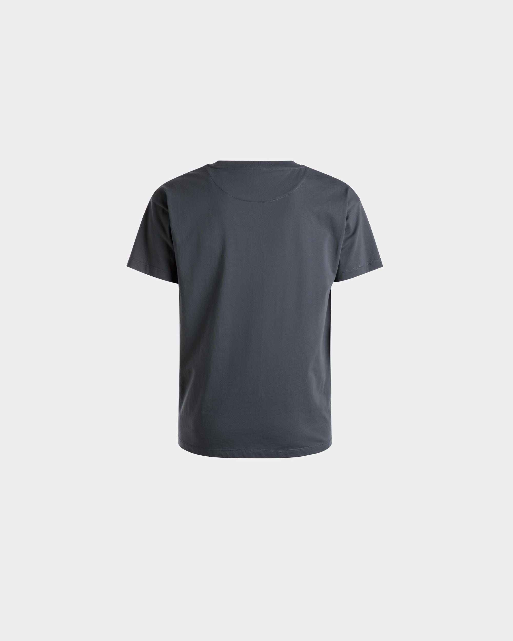 Camiseta Emblem Bordada De Algodón Color Piedra - Hombre - Bally - 03