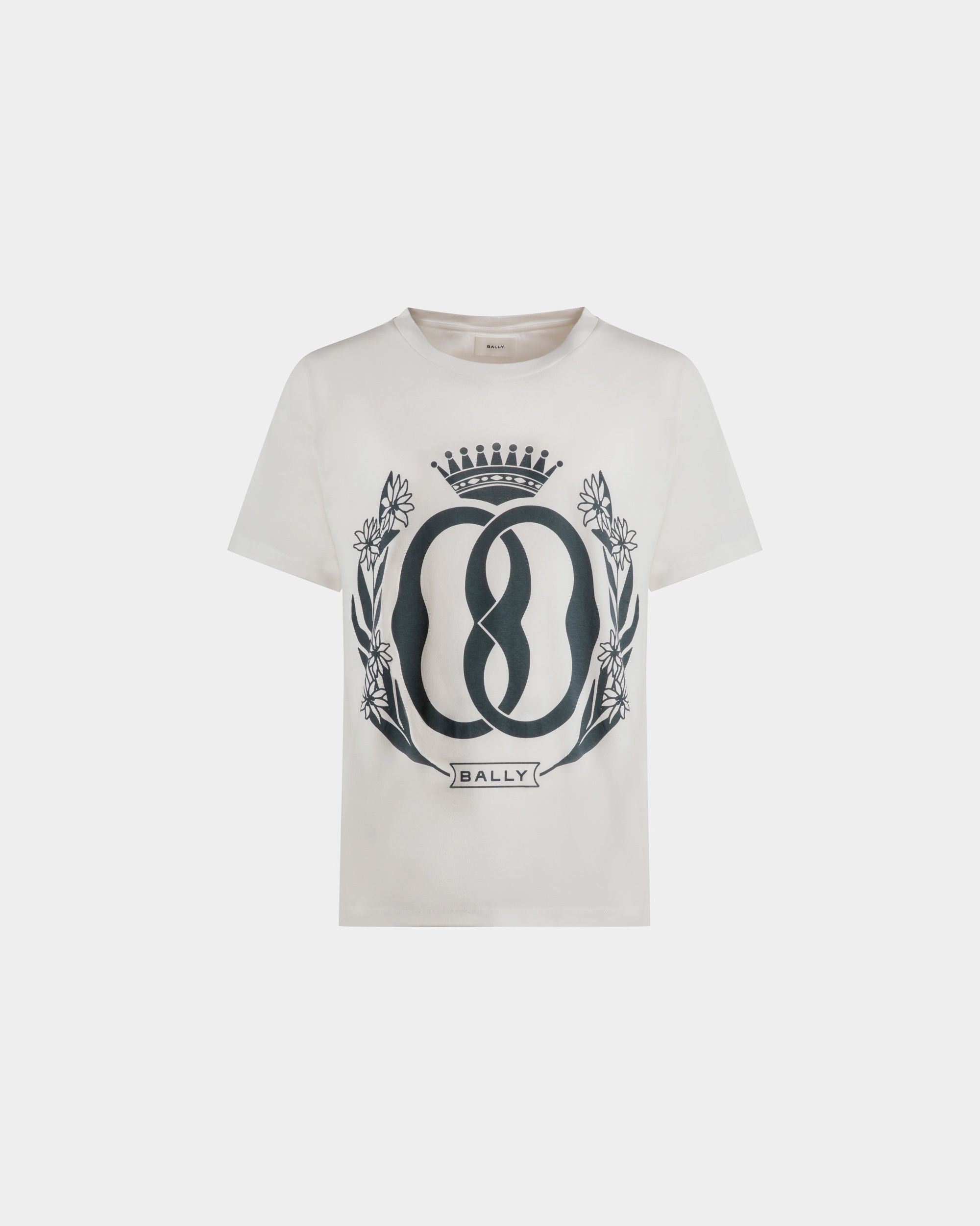 Camiseta Foiled De Algodón En Blanco - Hombre - Bally - 01