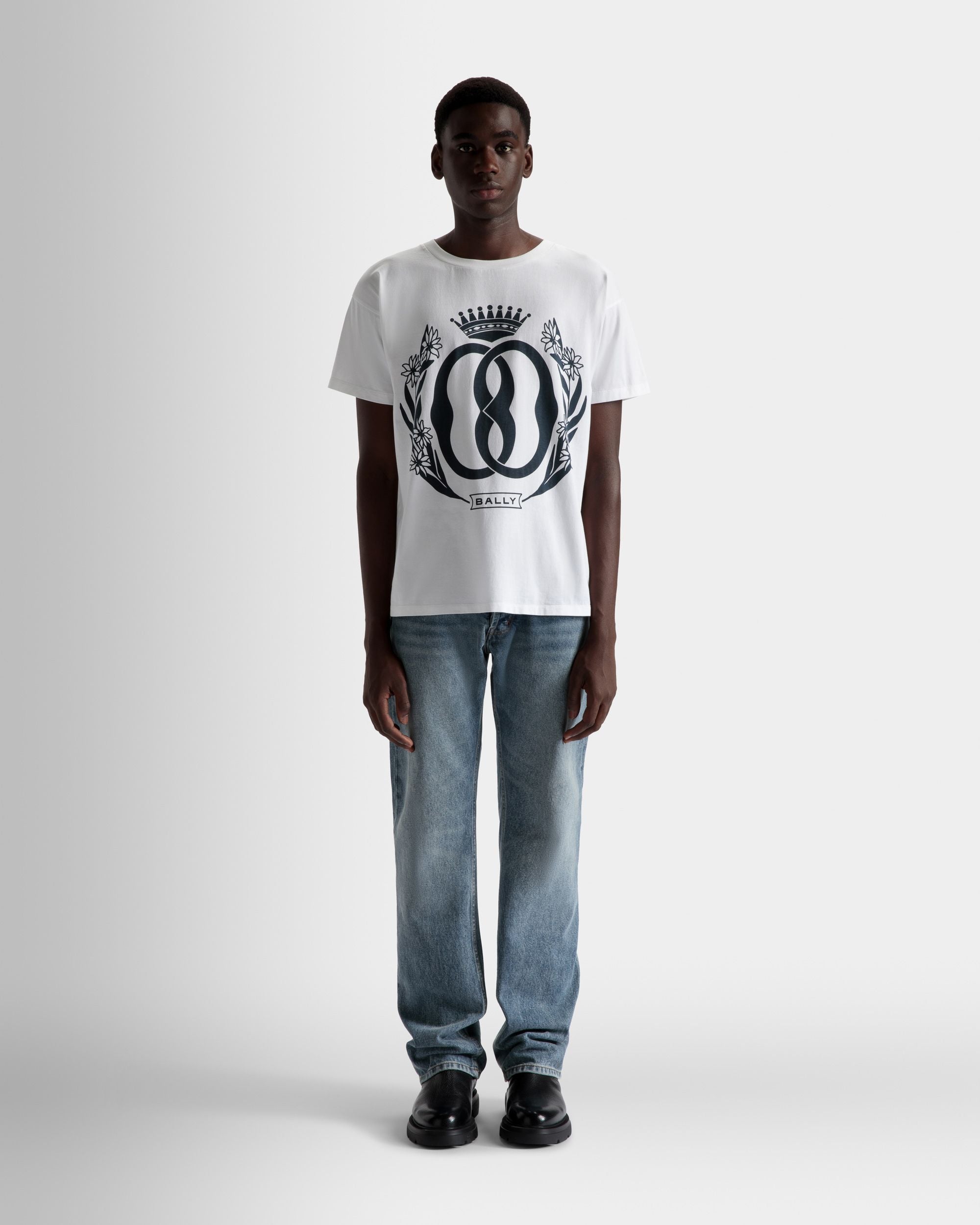 Camiseta Foiled De Algodón En Blanco - Hombre - Bally - 02