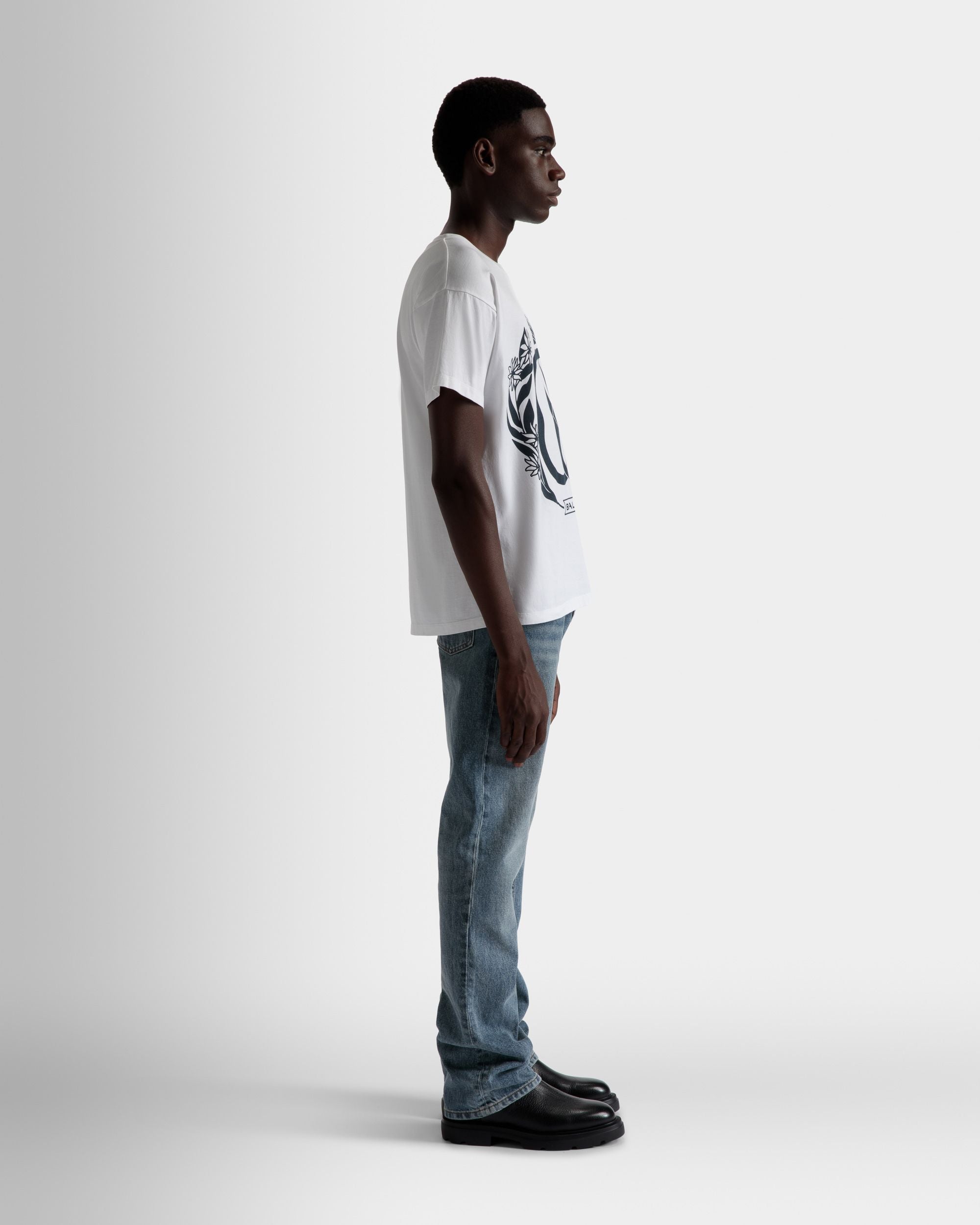 Camiseta Foiled De Algodón En Blanco - Hombre - Bally - 05