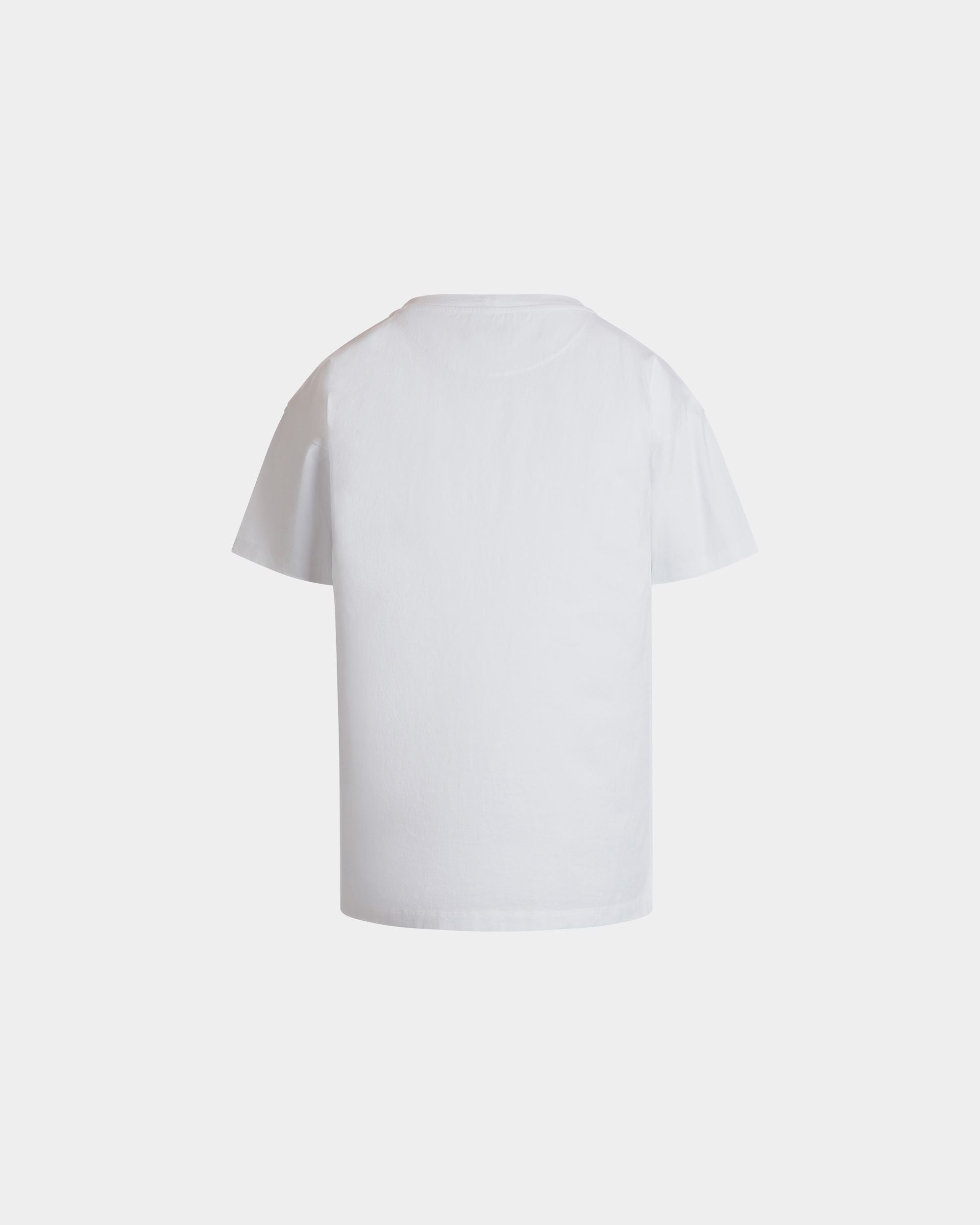 Camiseta De Algodón Blanco Con Estampado - Hombre - Bally - 03