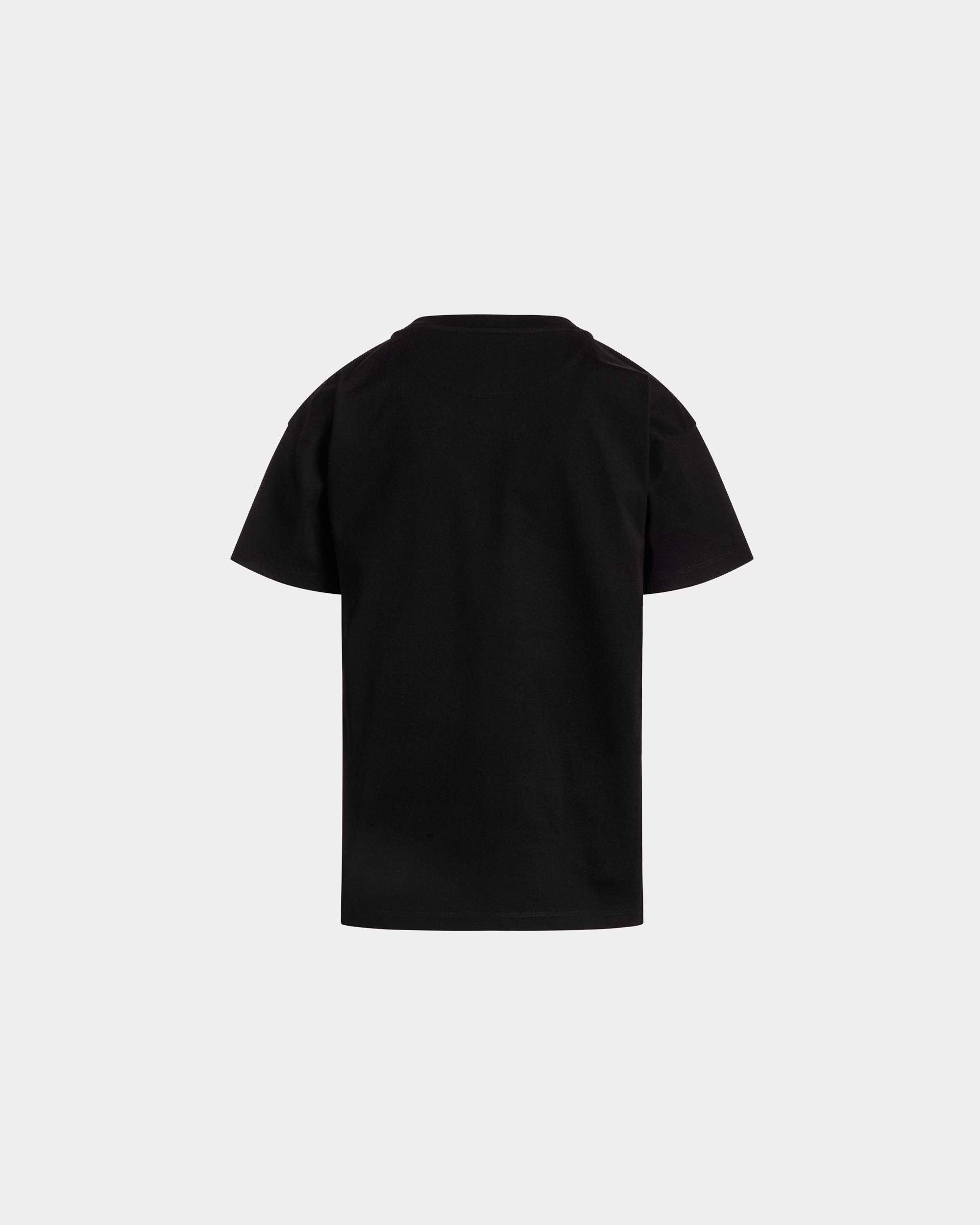 Camiseta De Algodón Negro Con Estampado - Hombre - Bally - 03